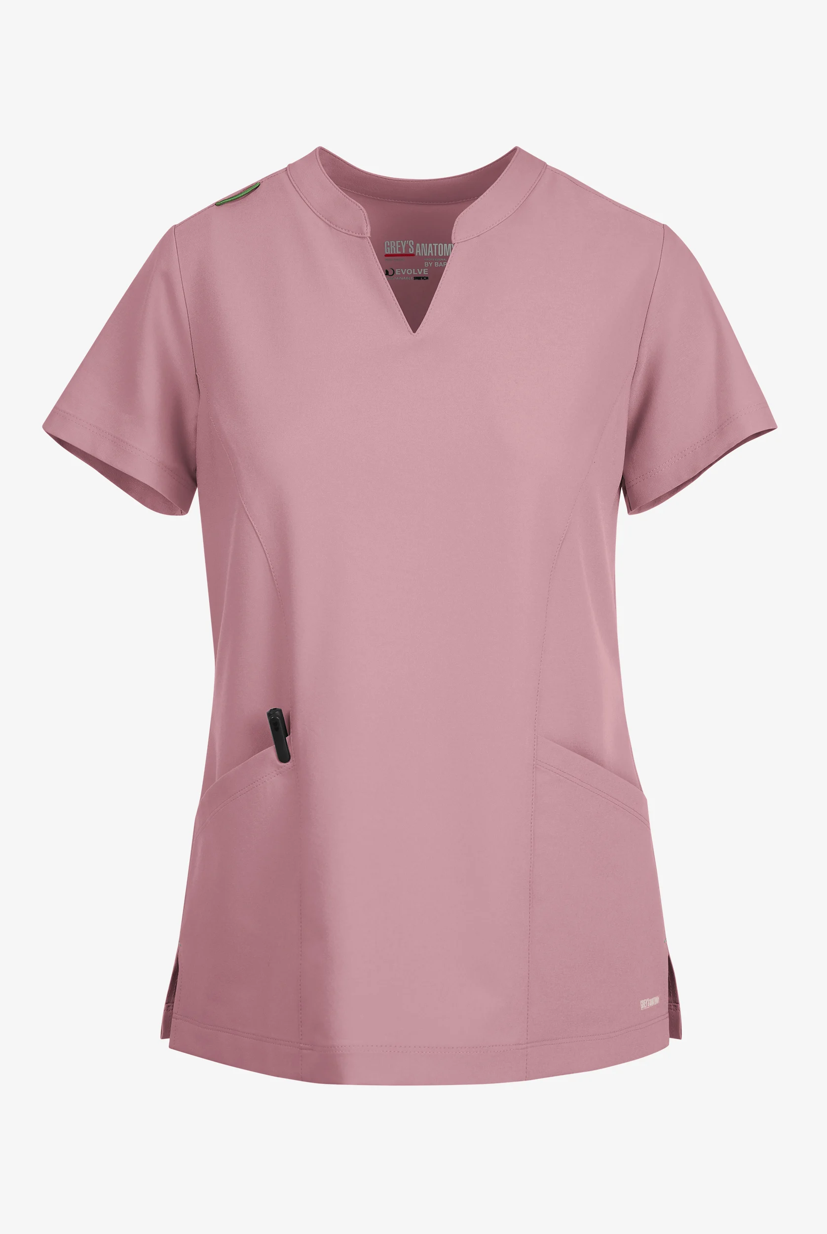 Grey's Anatomy by Barco Evolve STRETCH Sky Women's 2-Pocket Notch Neck Scrub Top