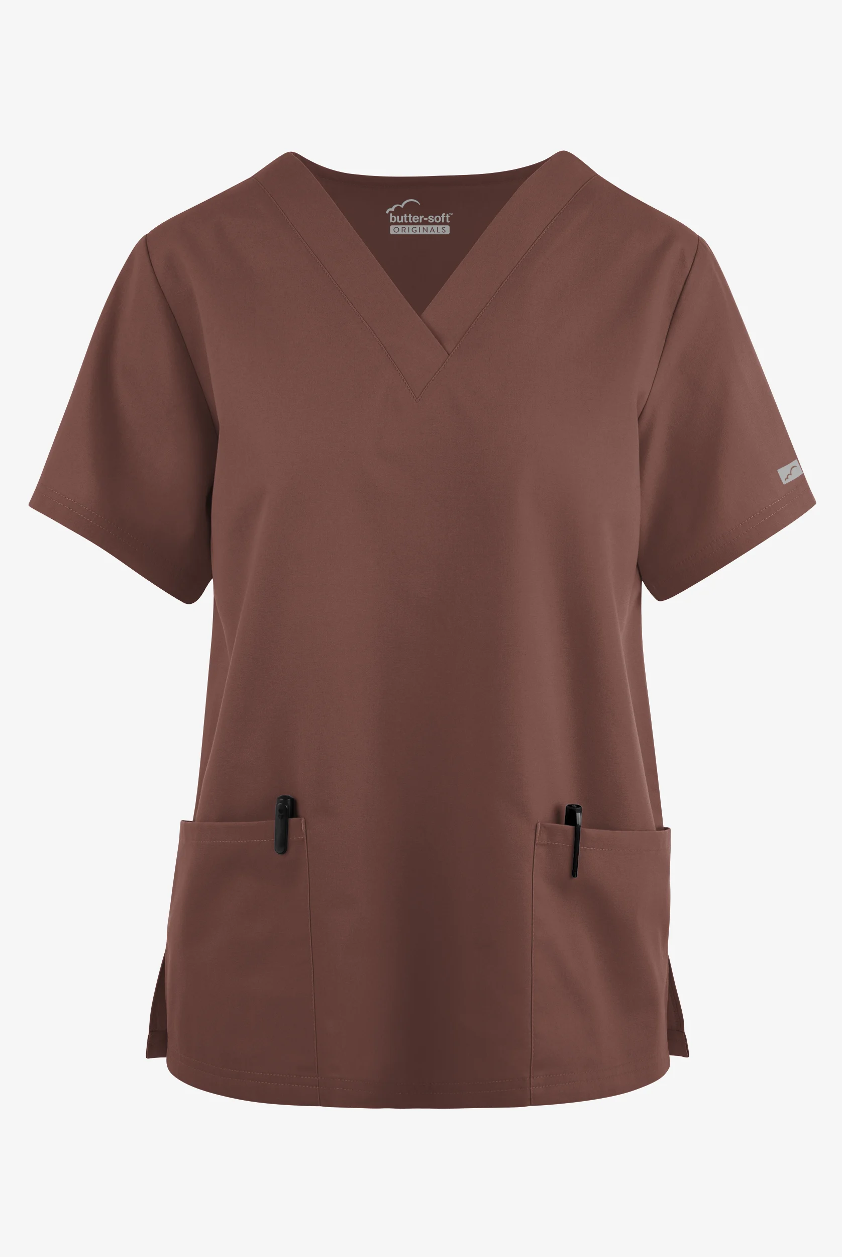 Blusa médica Butter-Soft Originals con cuello en V y 2 bolsillos para mujer