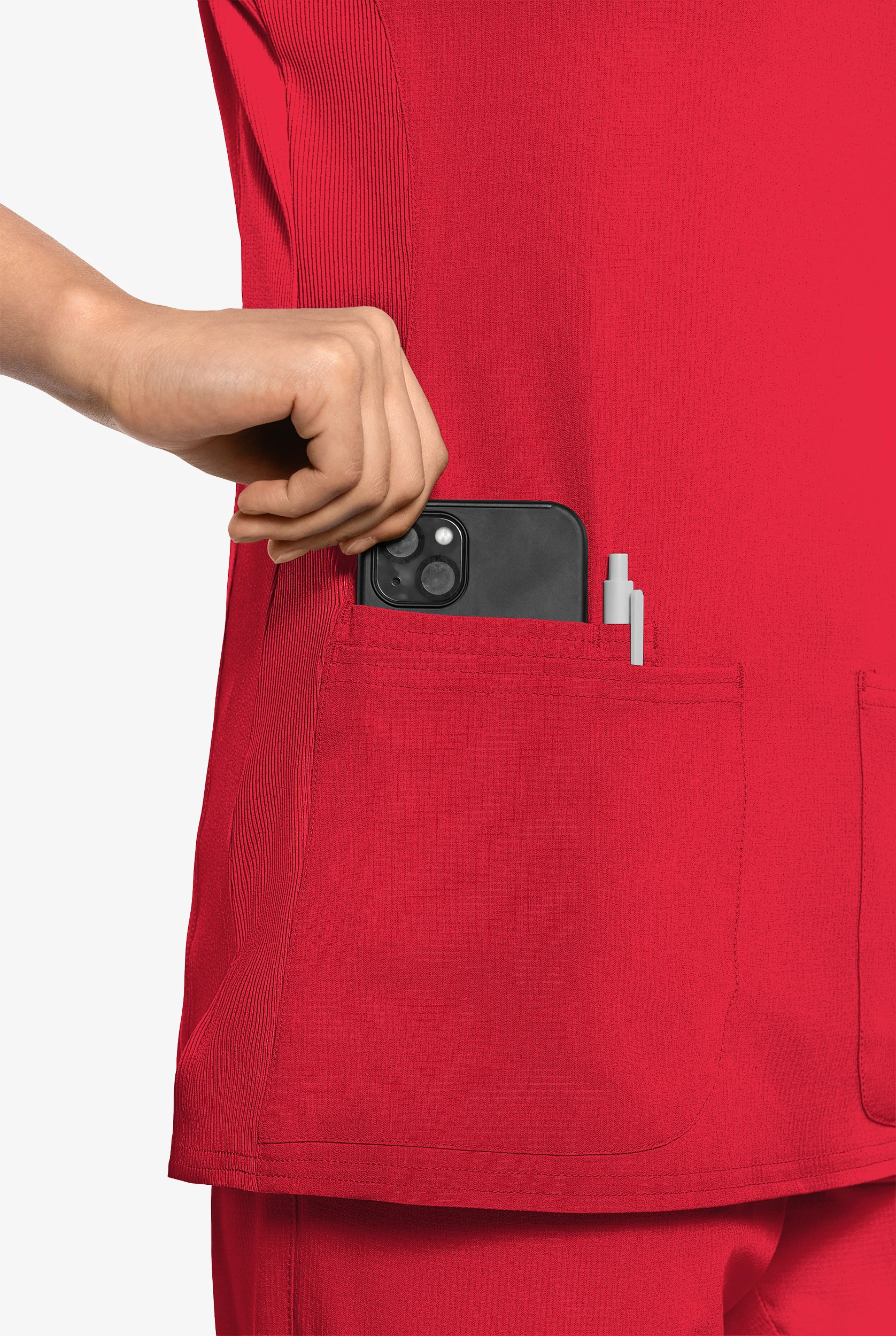 Med Couture Amp Women's 3-Pocket STRETCH V-Neck Scrub Top