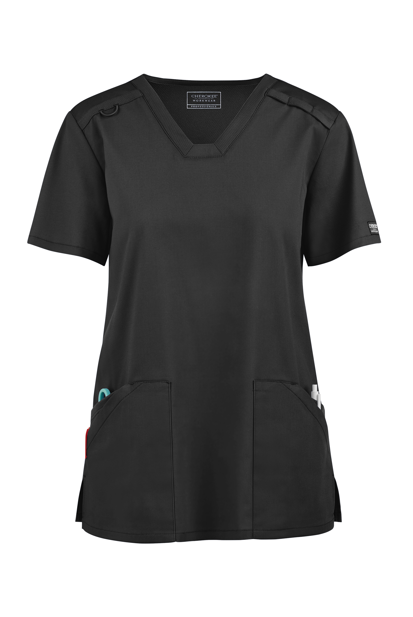 UA Exclusive Cherokee Workwear Professionals Active Women's 4-Pocket STRETCH V-Neck Scrub Top