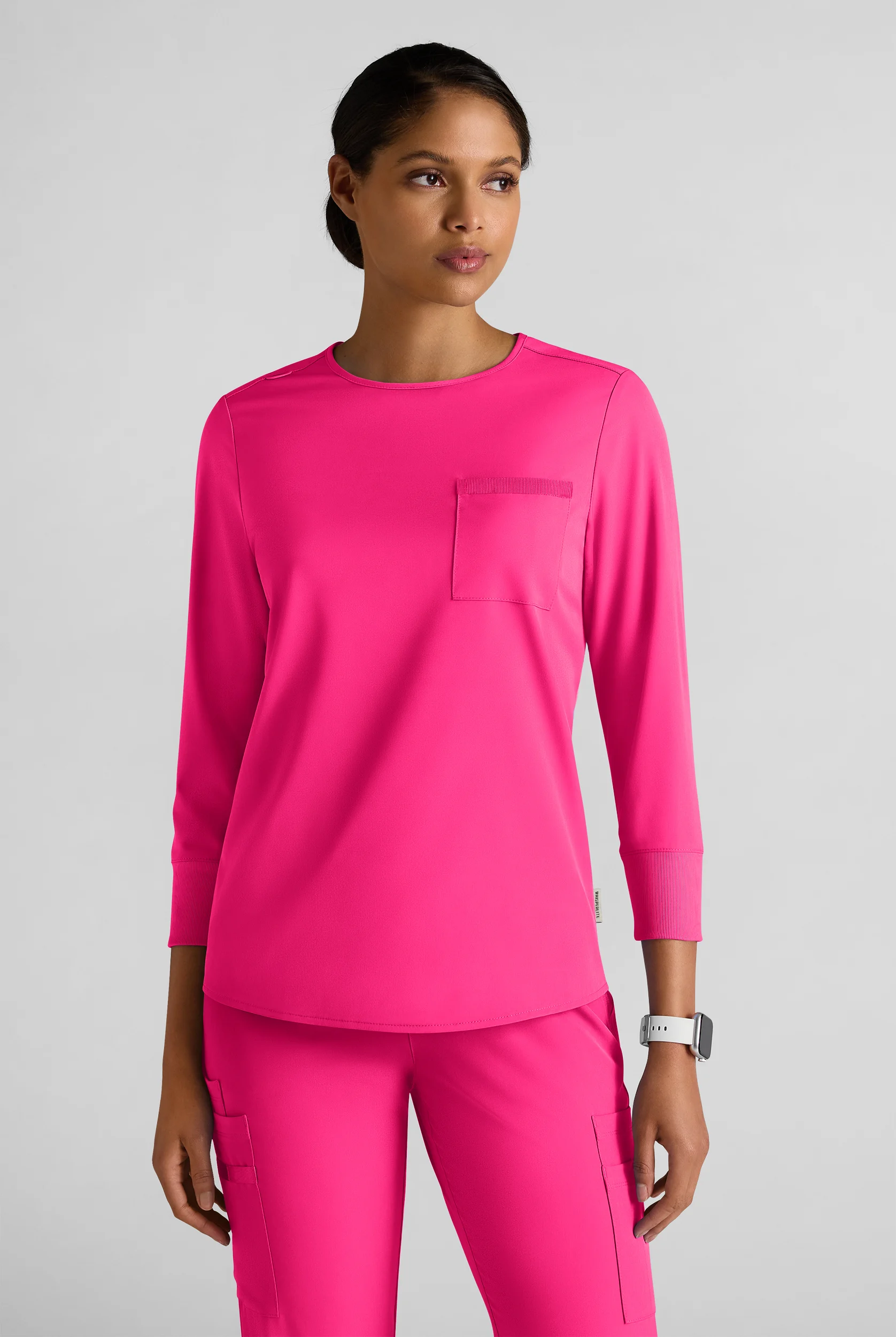 WhisperLite LYRA Women's 2-Pocket STRETCH 3/4" Sleeve Scrub Top