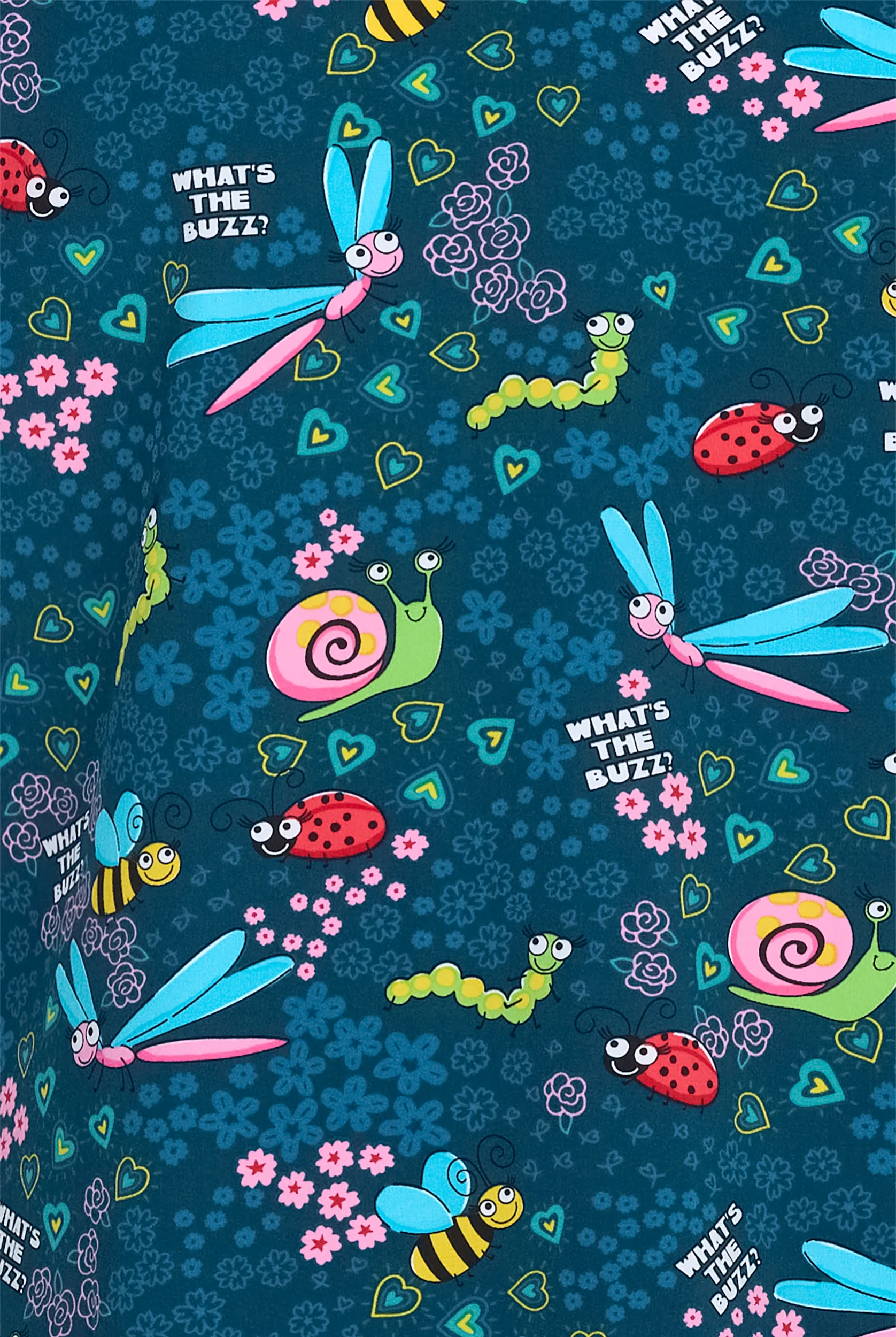 Cherokee What's The Buzz Women's 2-Pocket STRETCH V-Neck Print Scrub Top