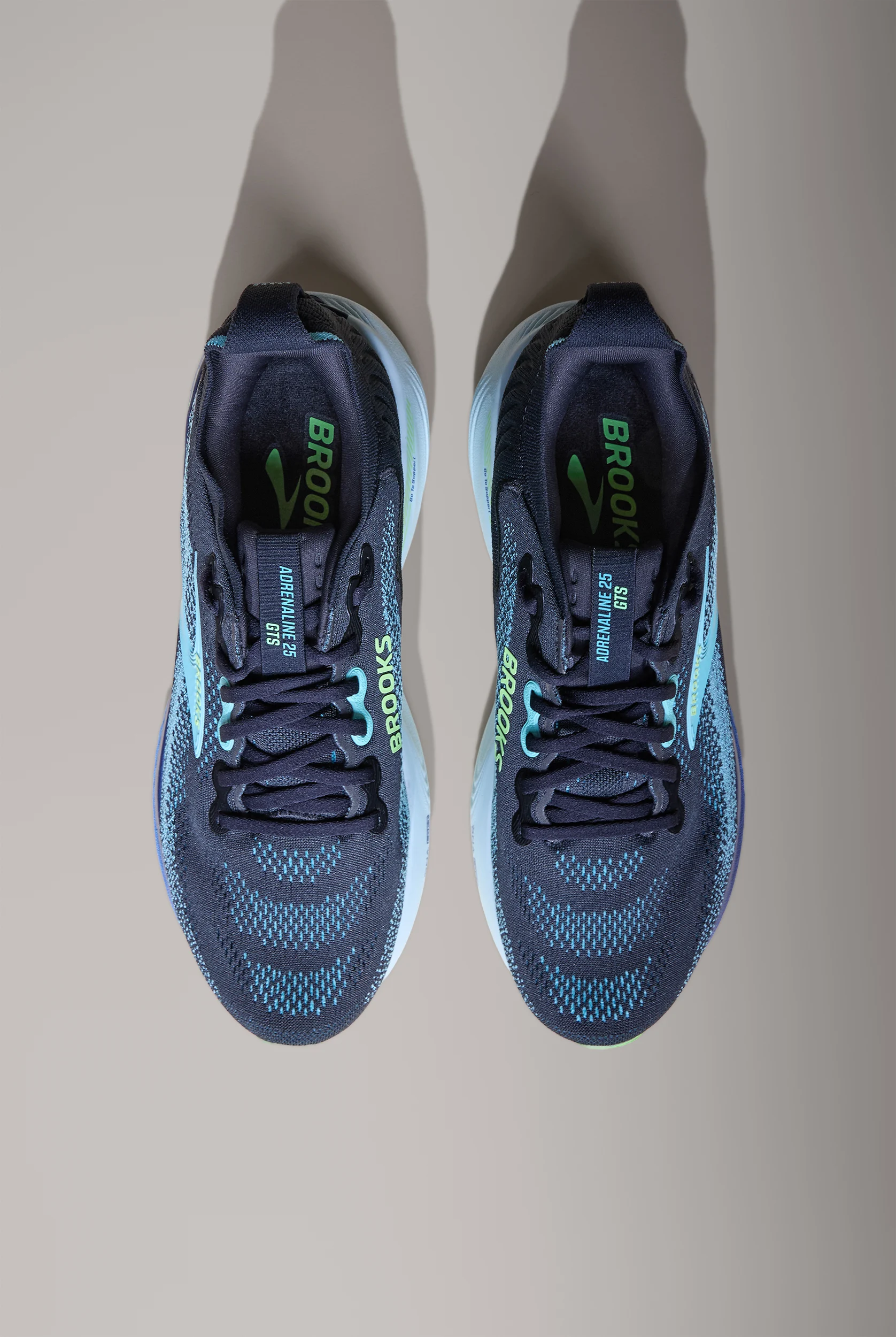 Zapatillas deportivas Brooks Adrenaline GTS 25 Black/Ipanema/Mint con cordones para hombre