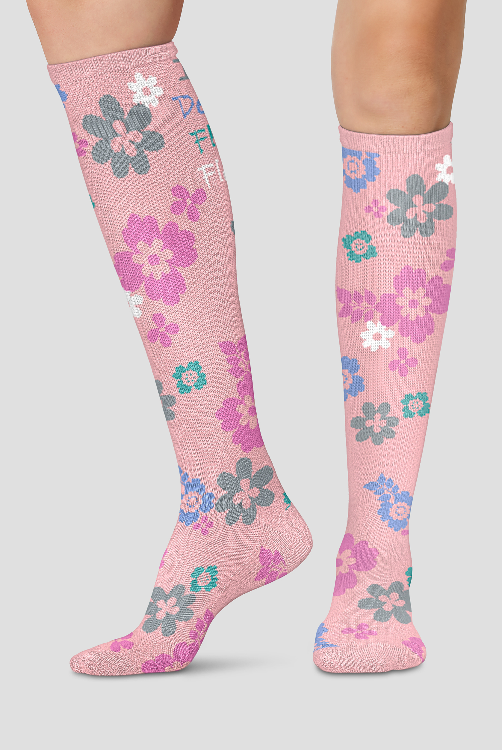 Cherokee Delicate Flower Women's 10-15 mmHg Light Compression Socks