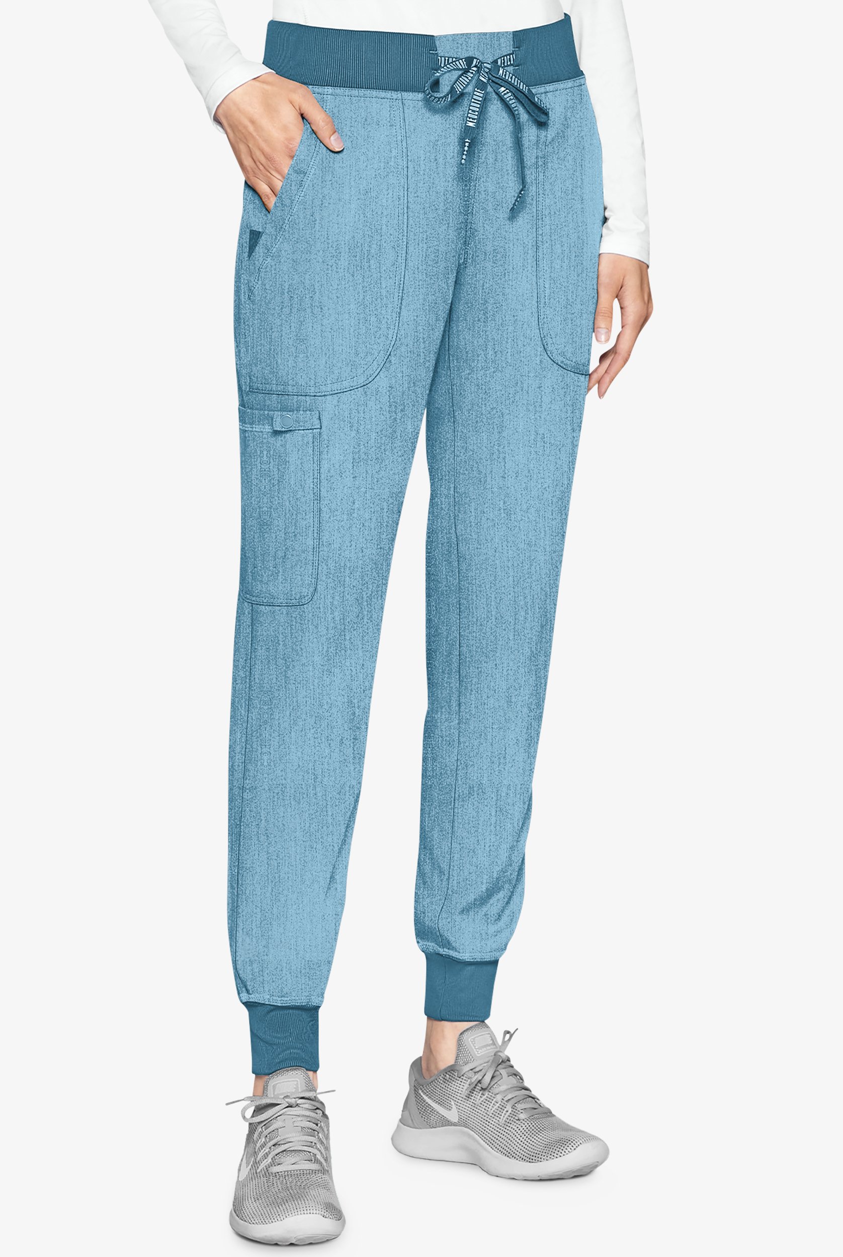 Pantalón médico Med Couture Touch STRETCH estilo cargo yoga jogger con 5 bolsillos para mujer