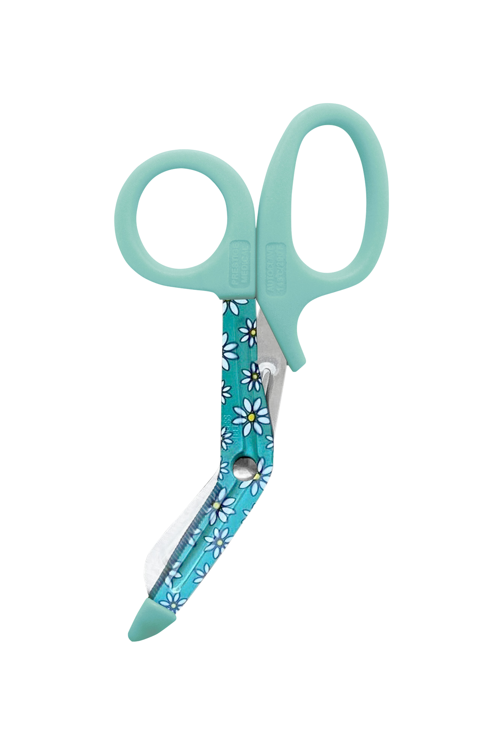 Prestige 5.5 Daisy Aqua StyleMate Stainless Steel Nurse Utility Scissor