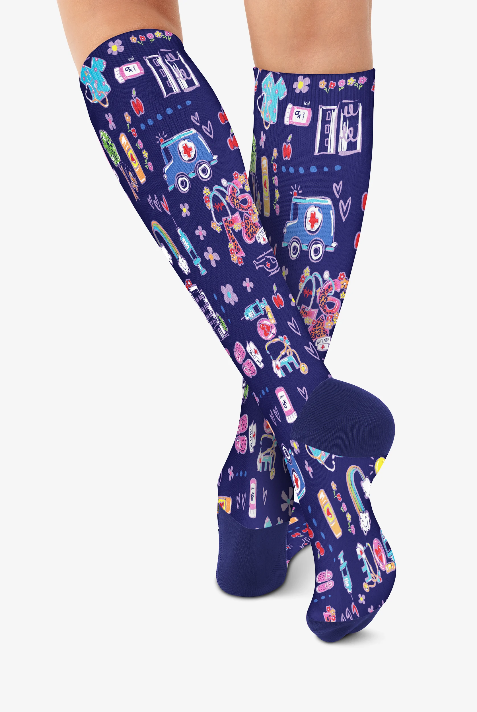 Koi City On Call Women's 15-20 mmHg Moderate Compression Socks