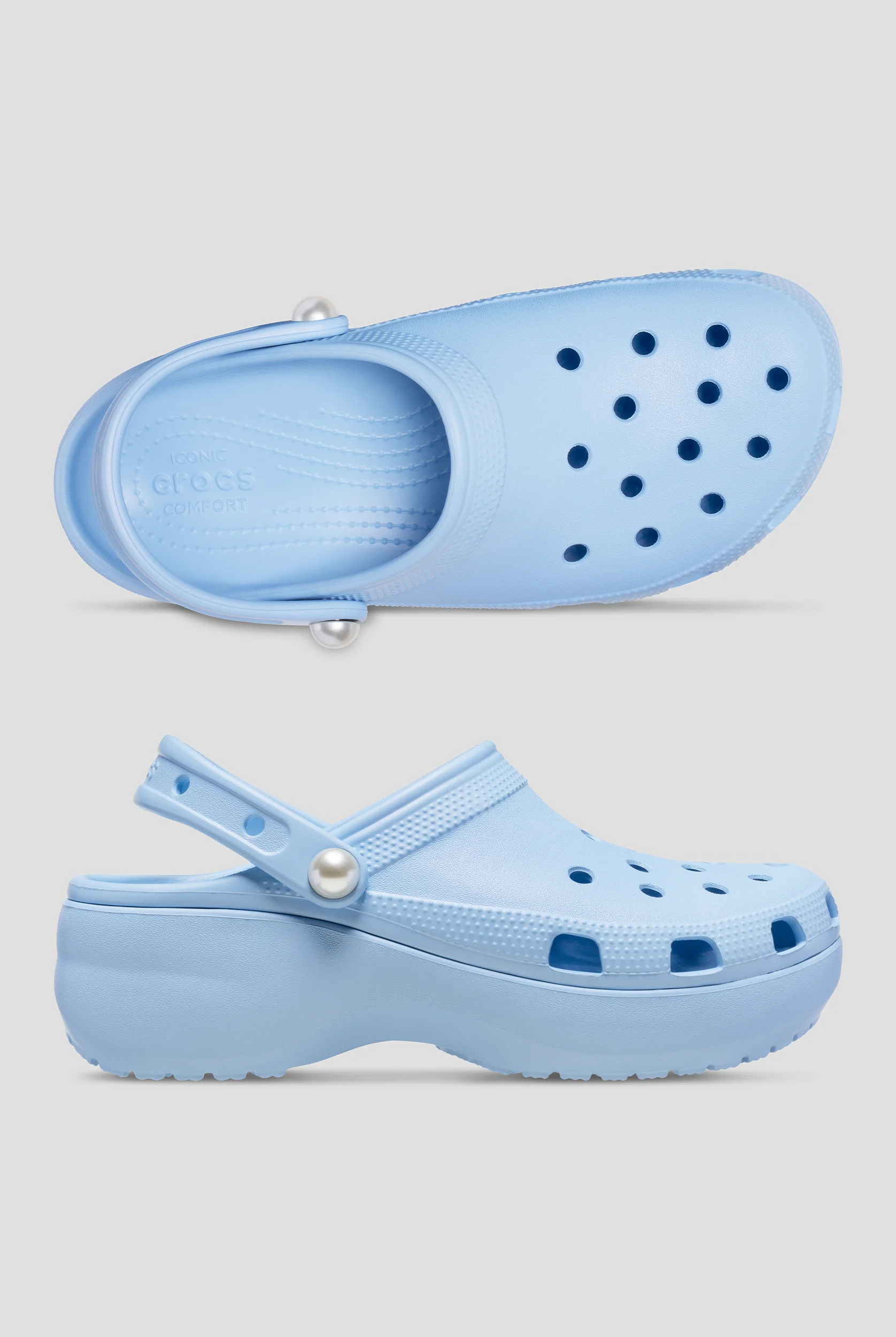 Crocs™ Women's Blue Calcite Pearl Platform Clog