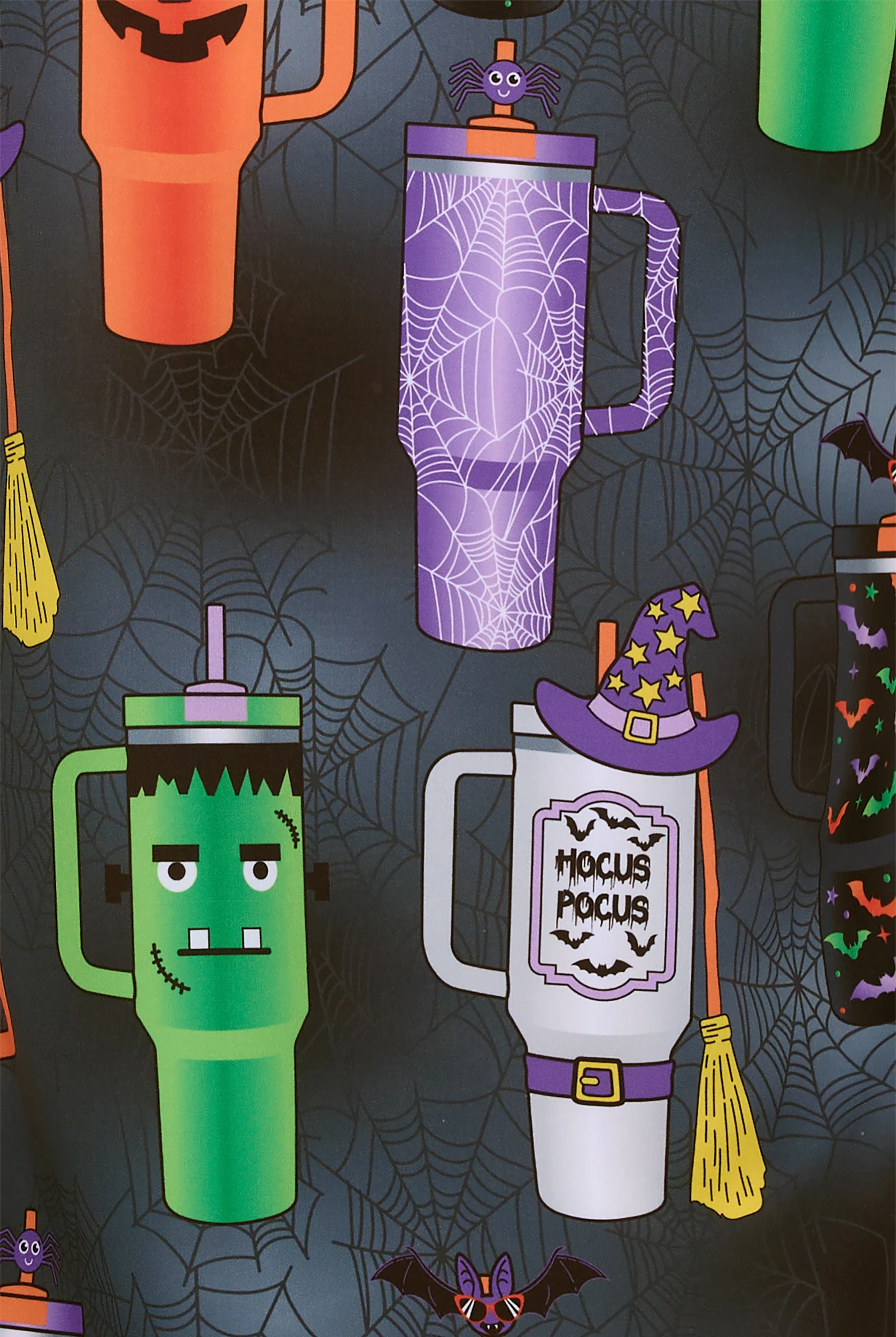 Blusa médica estampada Zavate Ava Therese Haunted Hydration STRETCH con cuello en V y 2 bolsillos para mujer