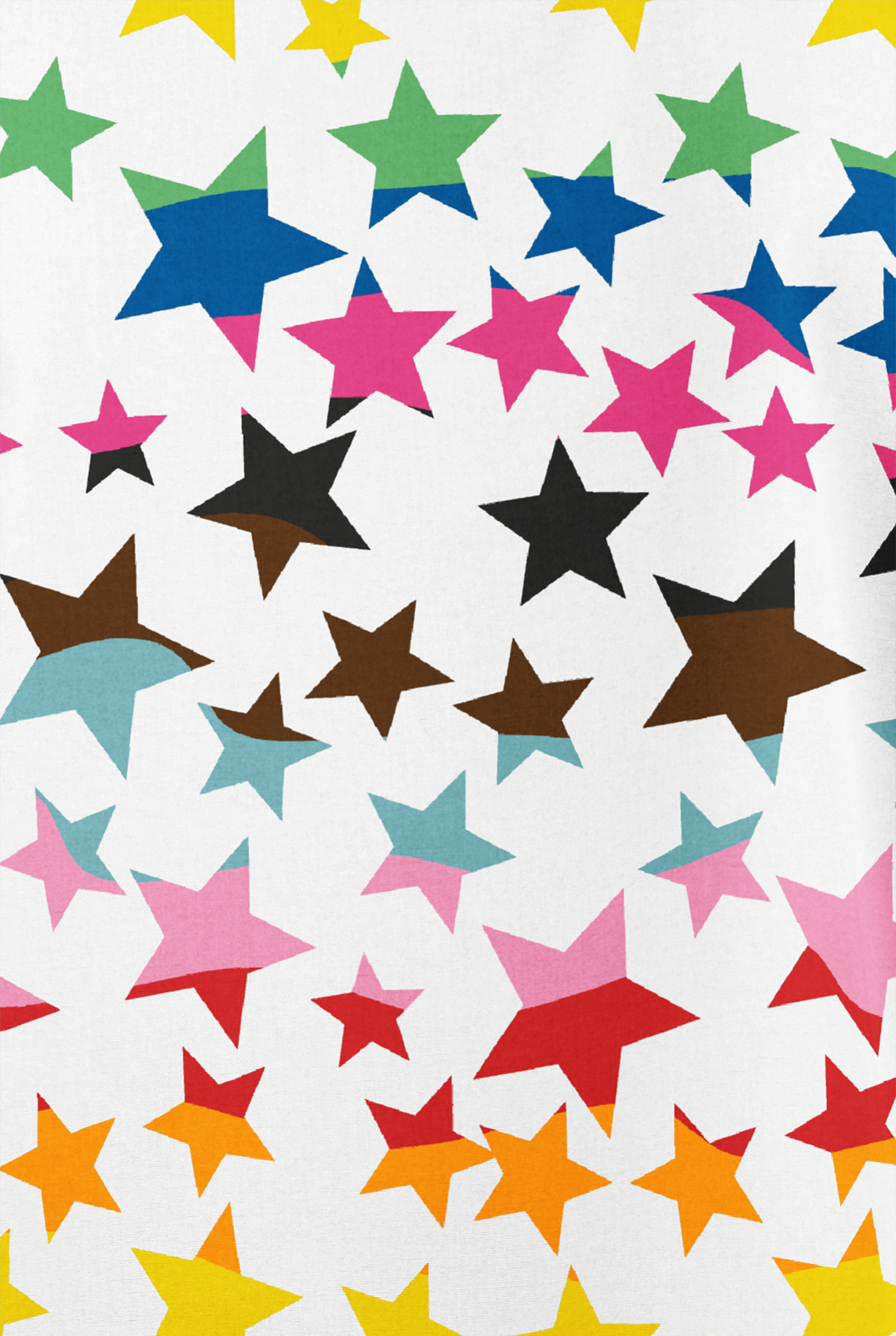 Butter-Soft Originals Happy Stars Unisex 2-Pocket V-Neck Print Scrub Top