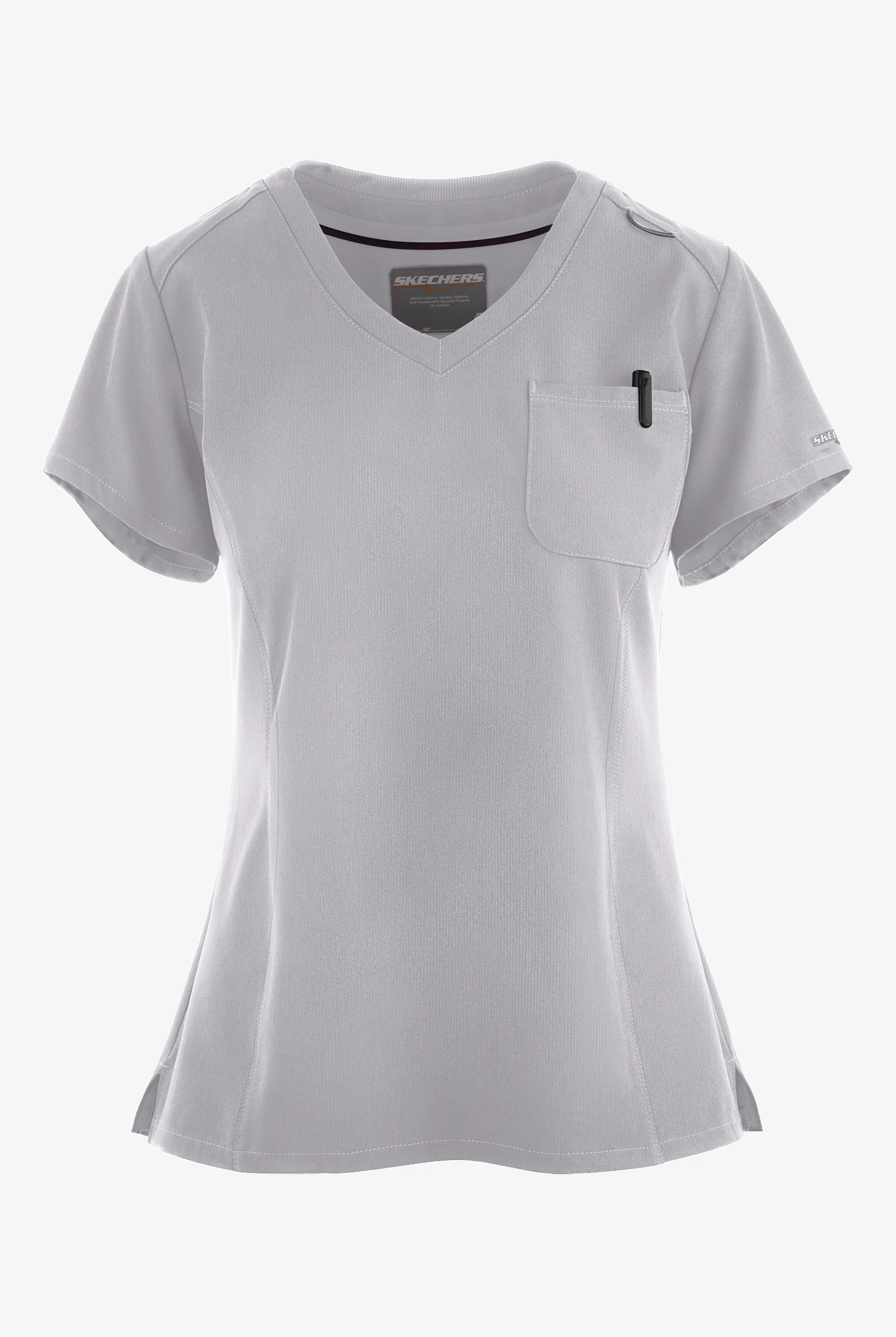 Skechers by Barco Dignity Women's 1-Pocket STRETCH Tuck In V-Neck Scrub Top