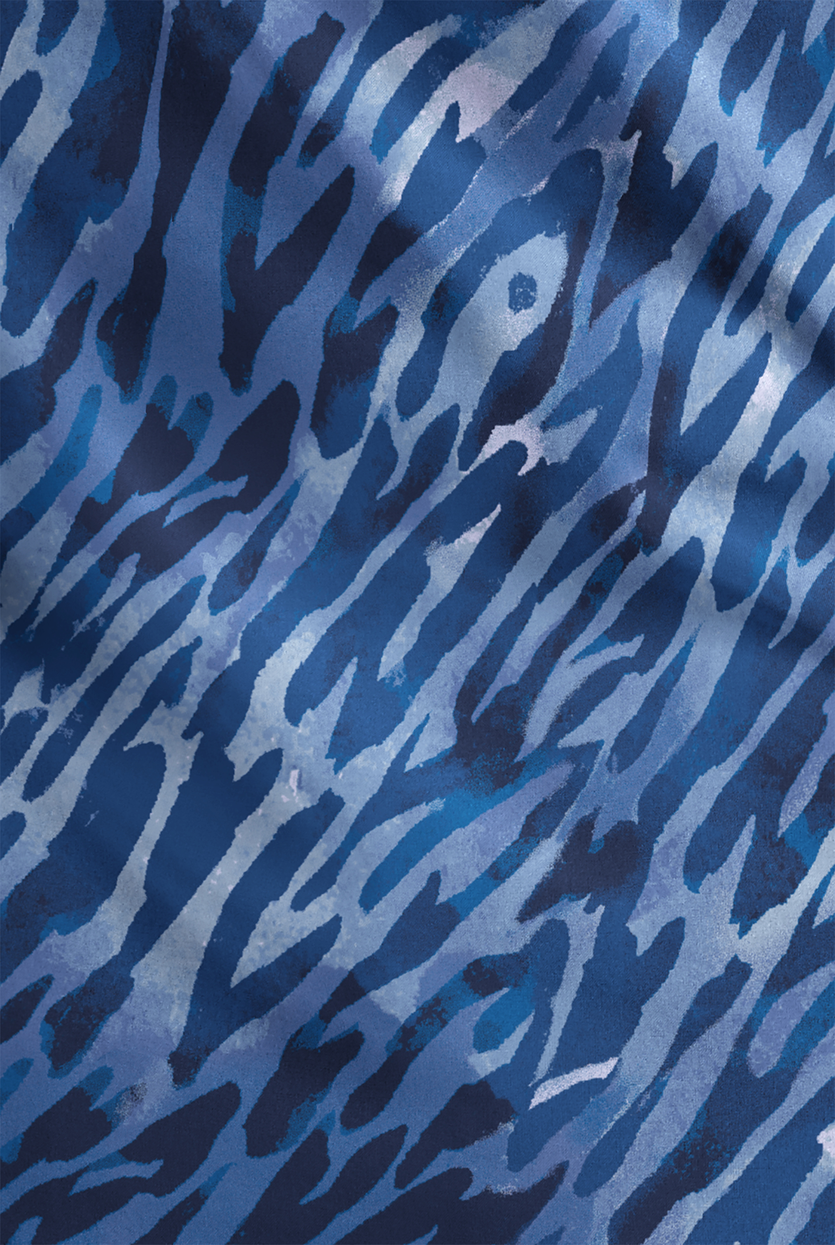 Sudadera médica estampada con capucha Easy Stretch Abstract Animal Navy con cremallera y 5 bolsillos para mujer