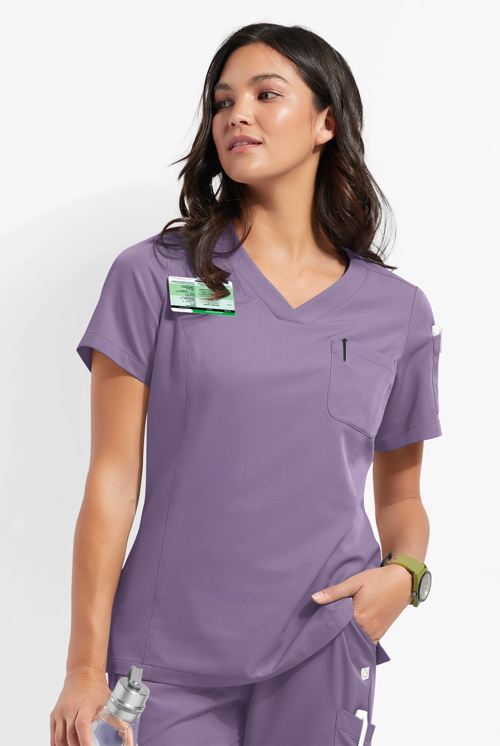 ReSurge Diamond Women's 3-Pocket V-Neck Tuck In / Wear Out Scrub Top