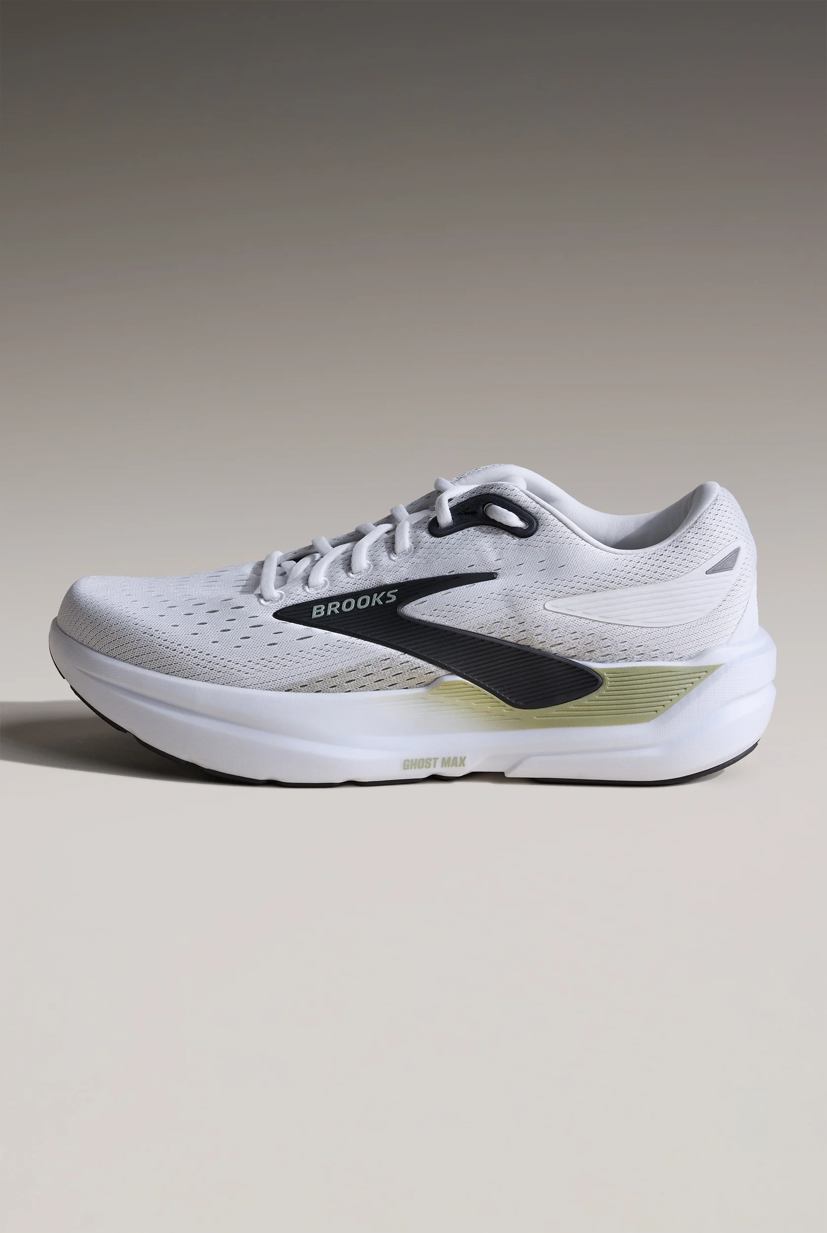 Zapatillas deportivas Brooks Ghost Max 3 Bright White/Tea/Black con cordones para hombre