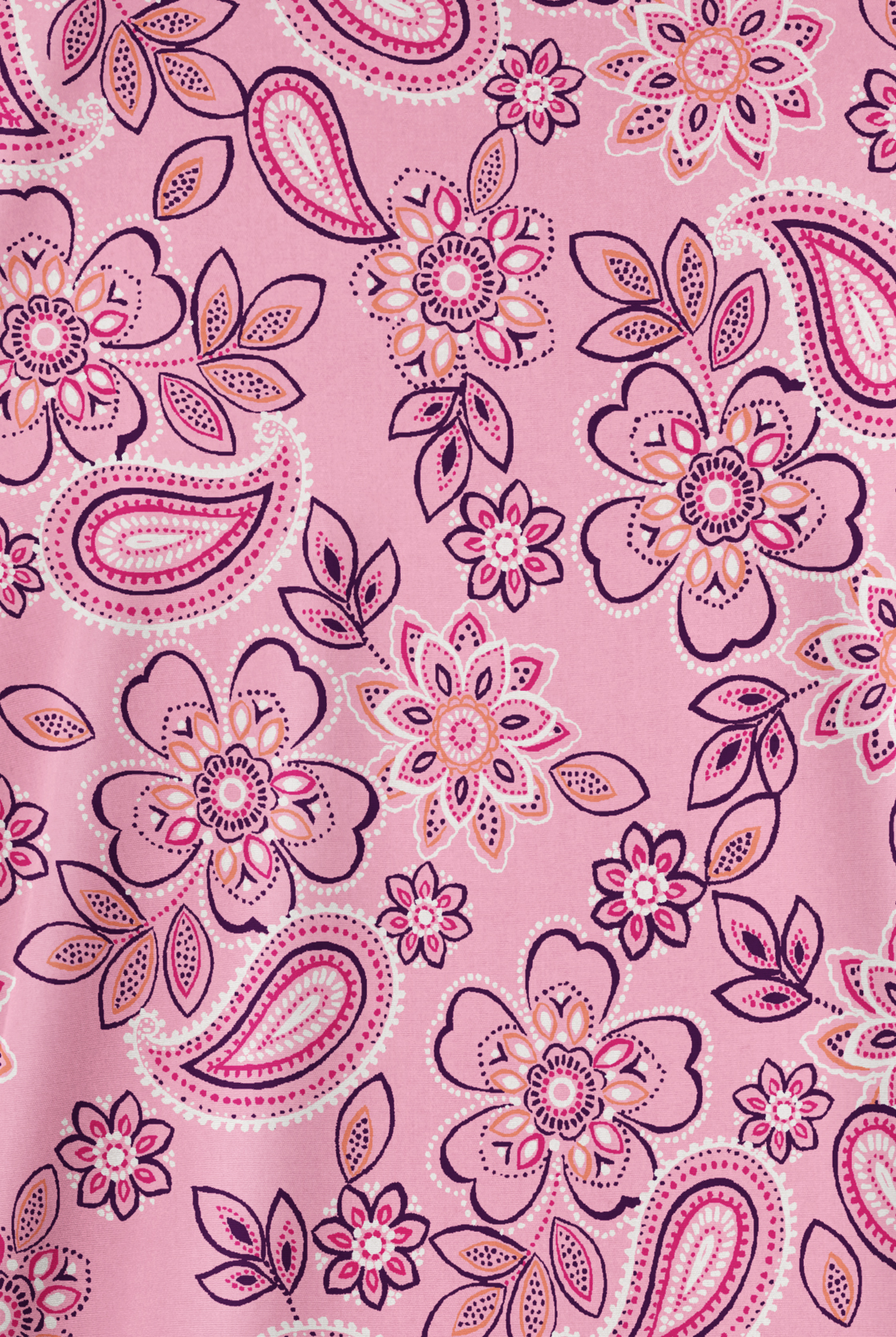 Butter-Soft Originals Paisley Garden Blush Women's 2-Pocket V-Neck Print Scrub Top