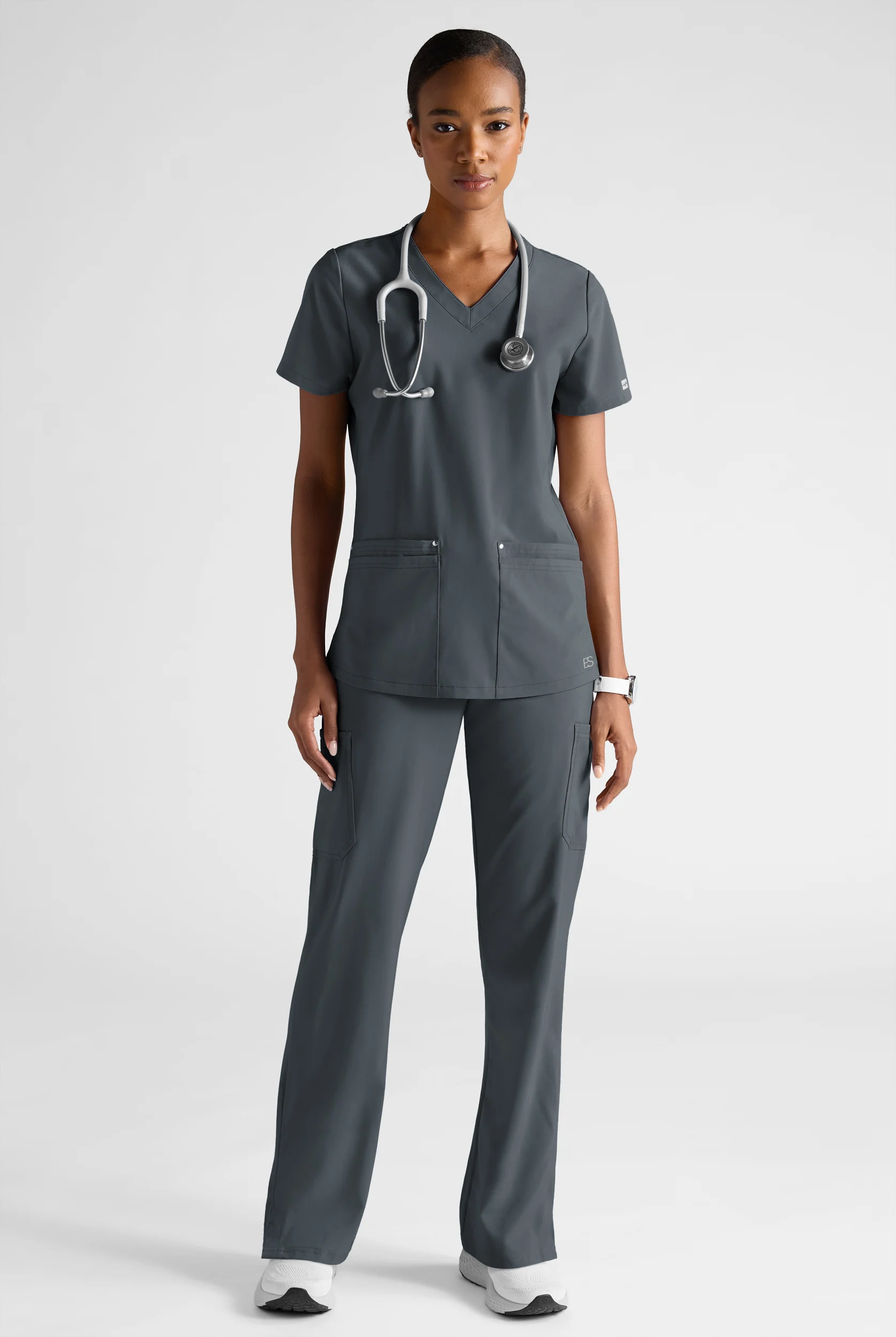 Easy STRETCH Women's 8-Pocket Scrub Set