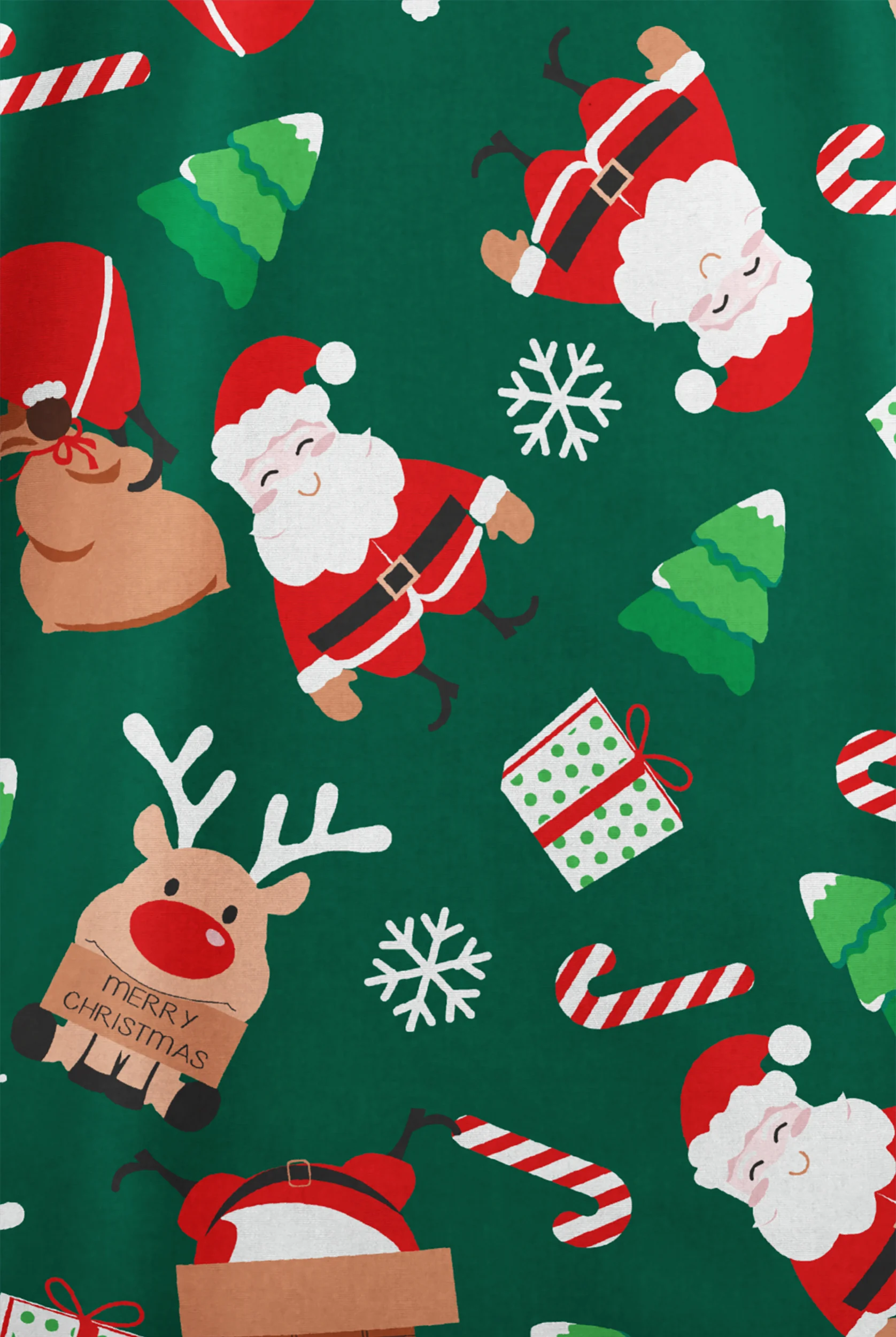 Butter-Soft Originals Christmas Magic Hunter Women's 2-Pocket V-Neck Print Scrub Top