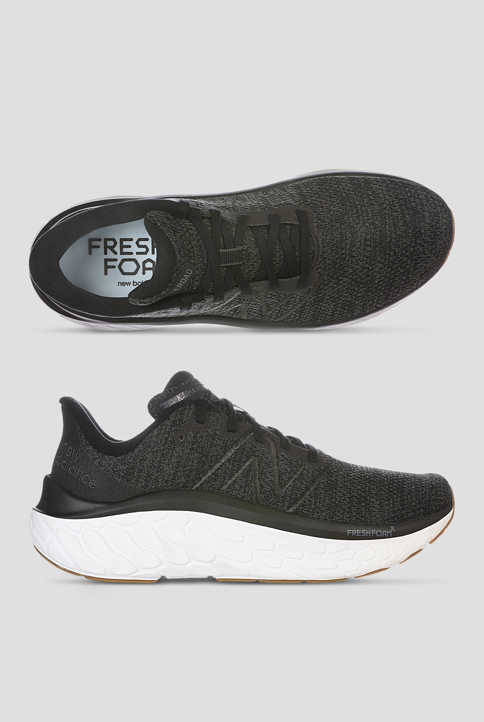 New Balance Men's FRESH FOAM X Kaiha Road Black Athletic Lace Up Shoes