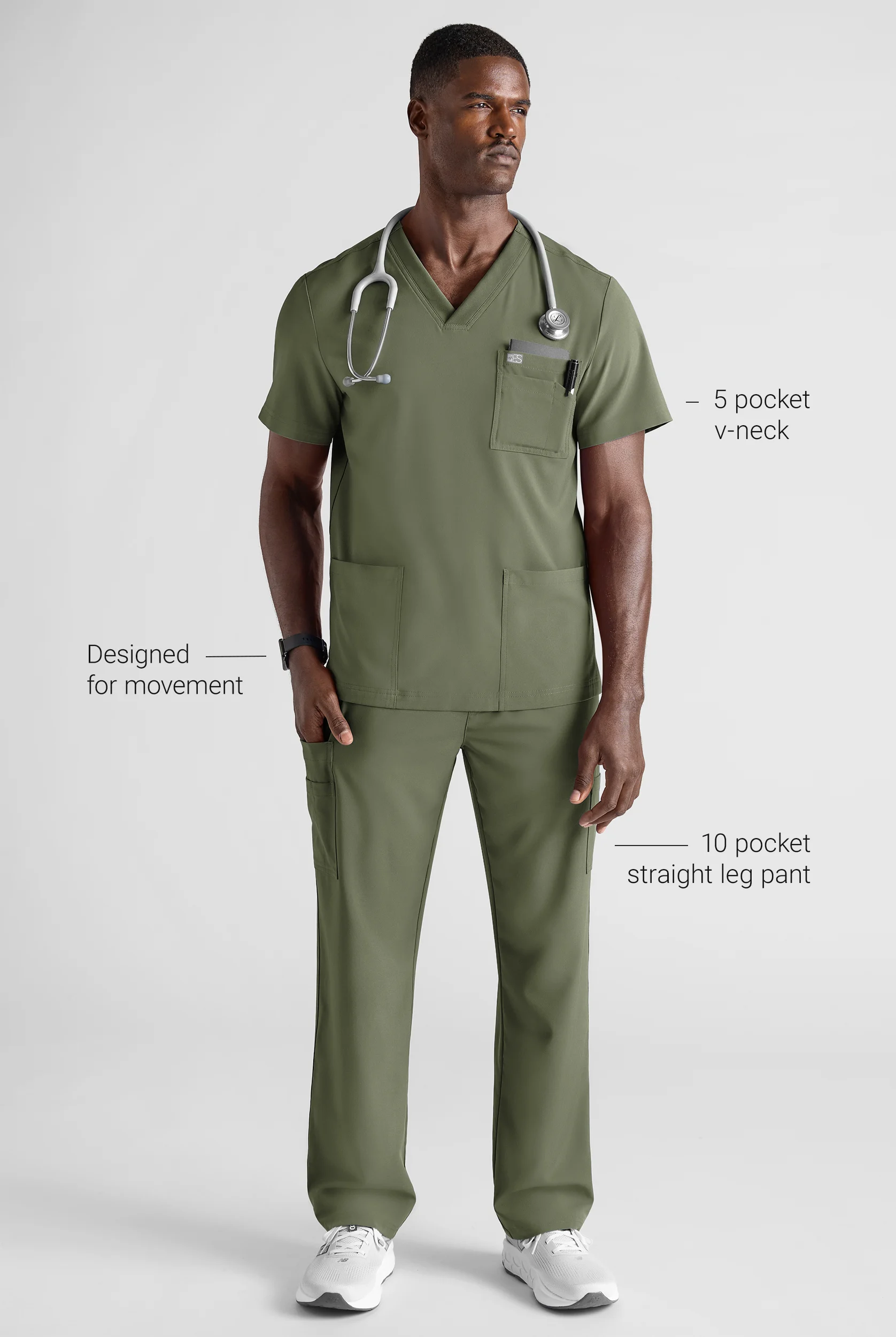 Easy STRETCH Men's Scrub Set