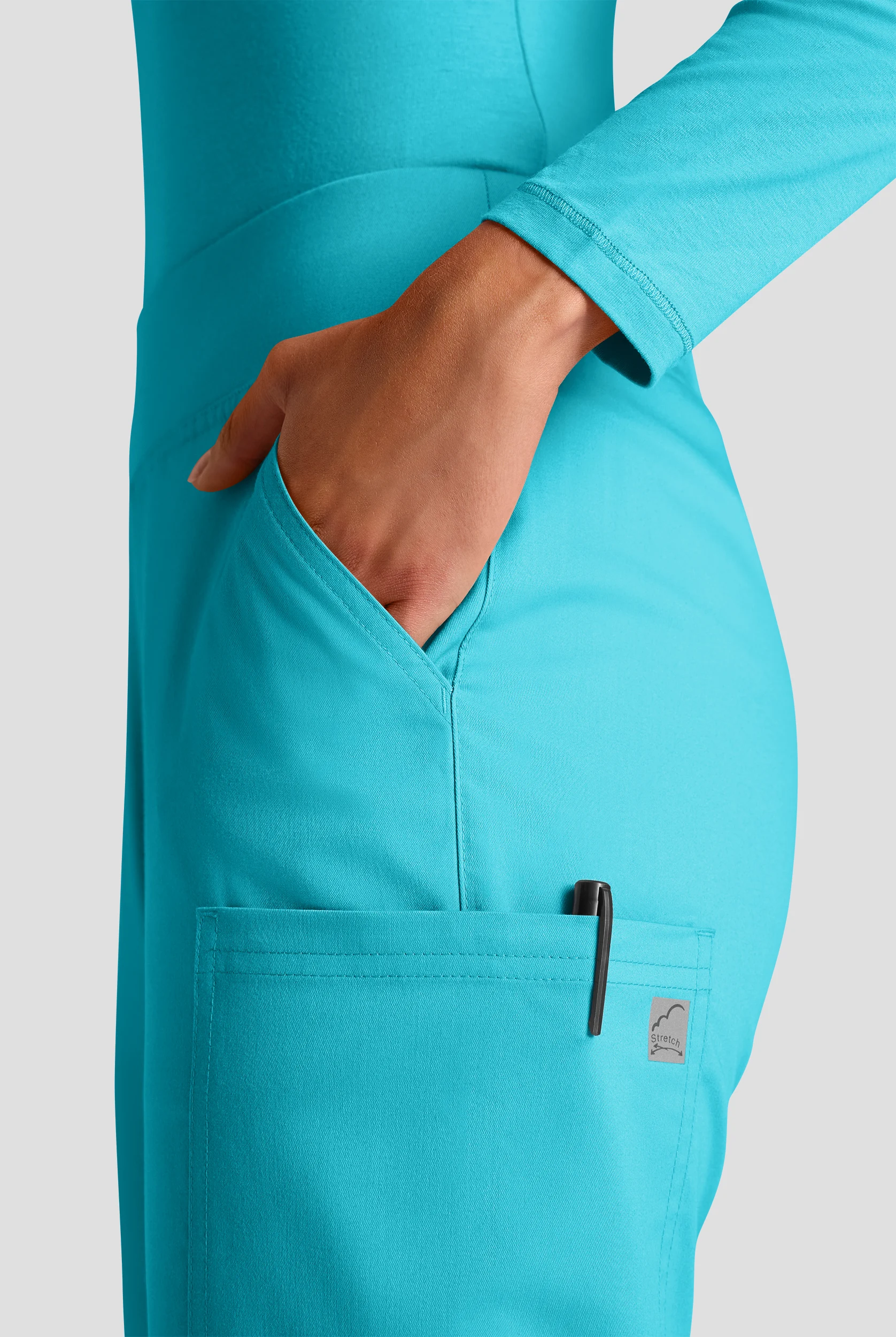 Butter-Soft STRETCH Women's 4-Pocket Knit Waistband Yoga Scrub Pants