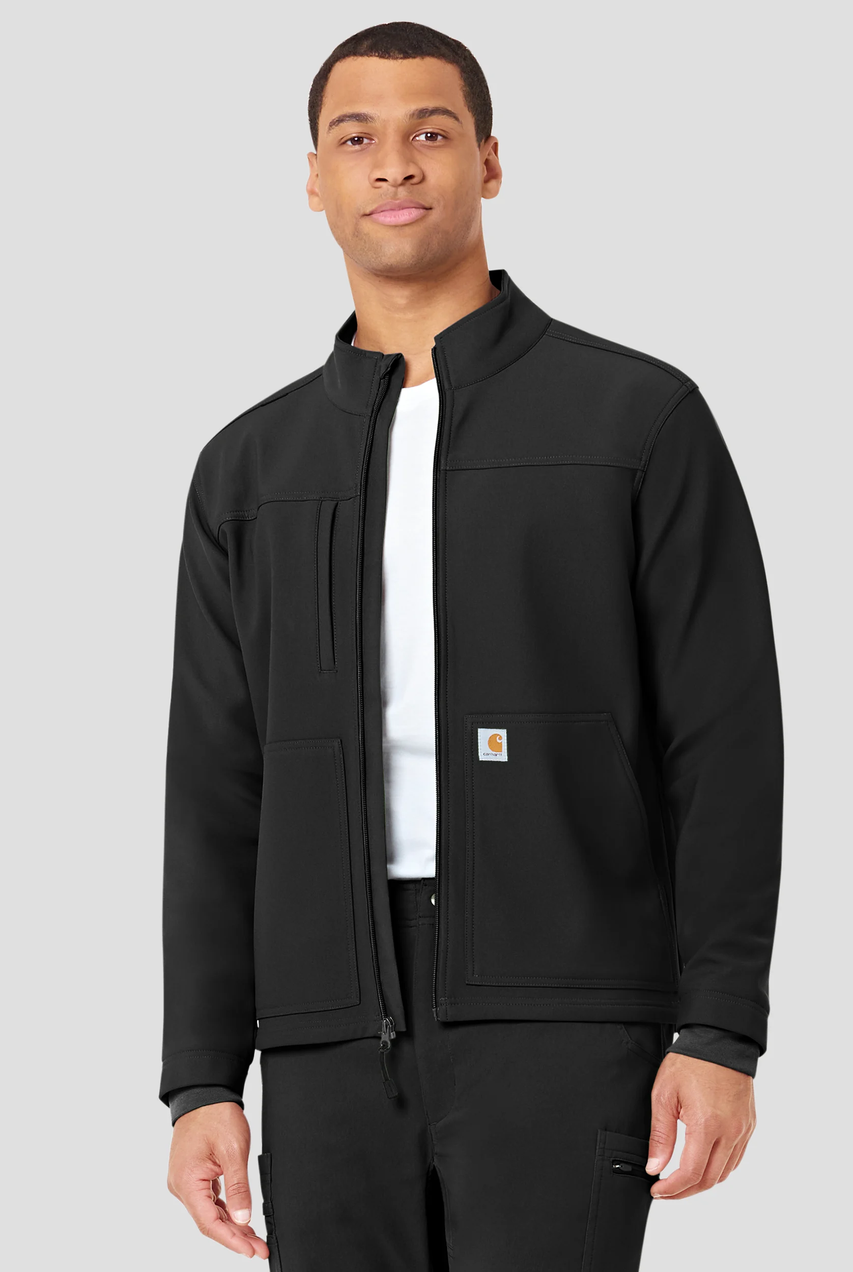 Chaqueta m&eacute;dica Carhartt Force&reg; Rugged Flex Peak de felpa adherida con 3 bolsillos para hombre