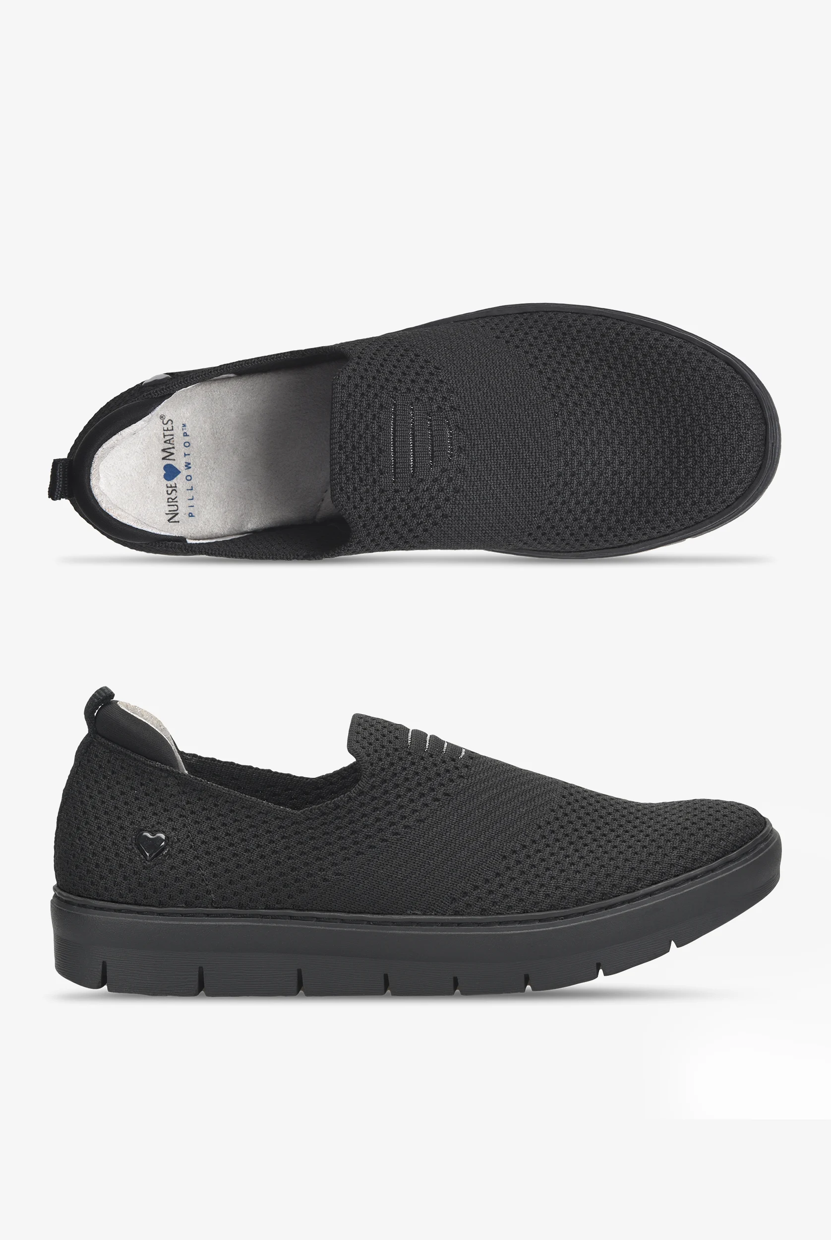 Nurse Mates Women's Adela II Black Woven Slip On Nursing Shoes