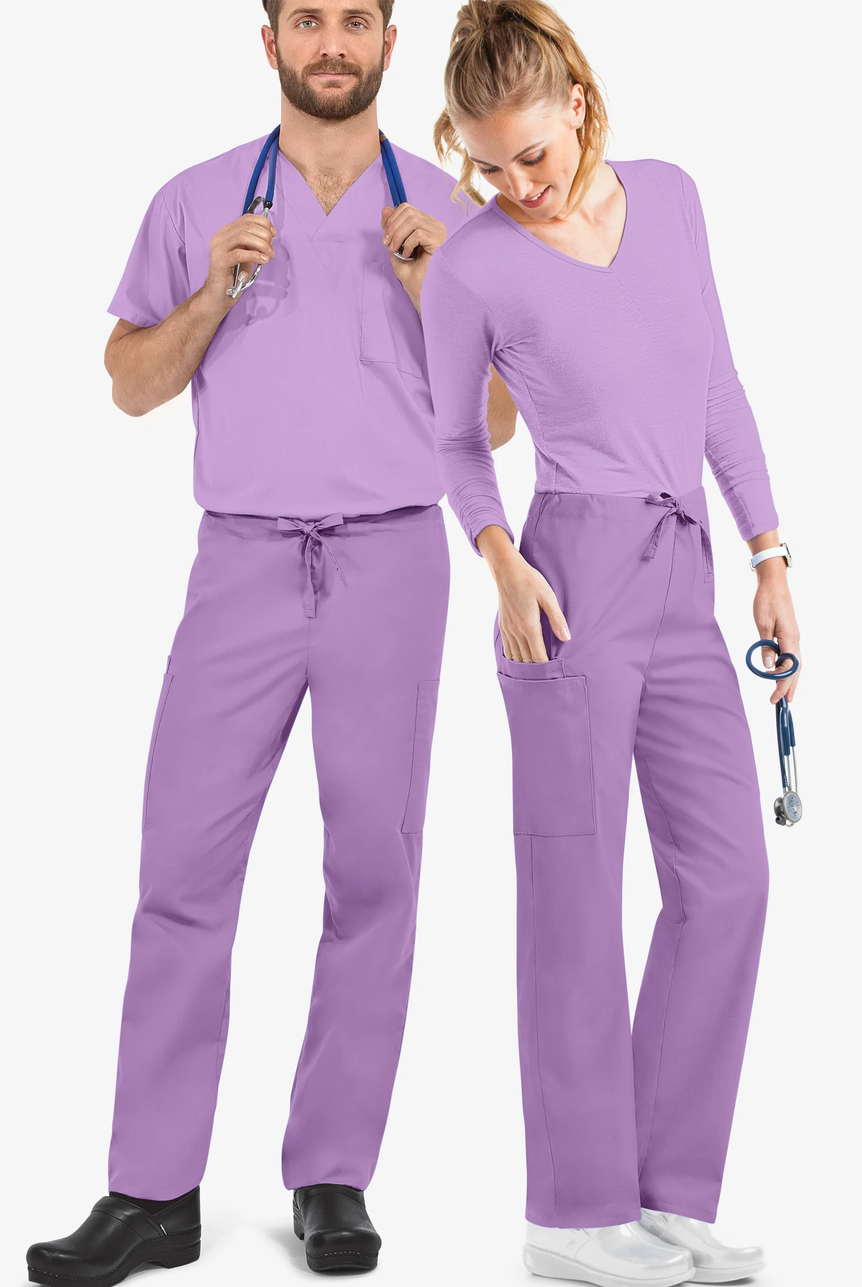 Butter-Soft Core Unisex 4-Pocket Drawstring Scrub Pants - Tall