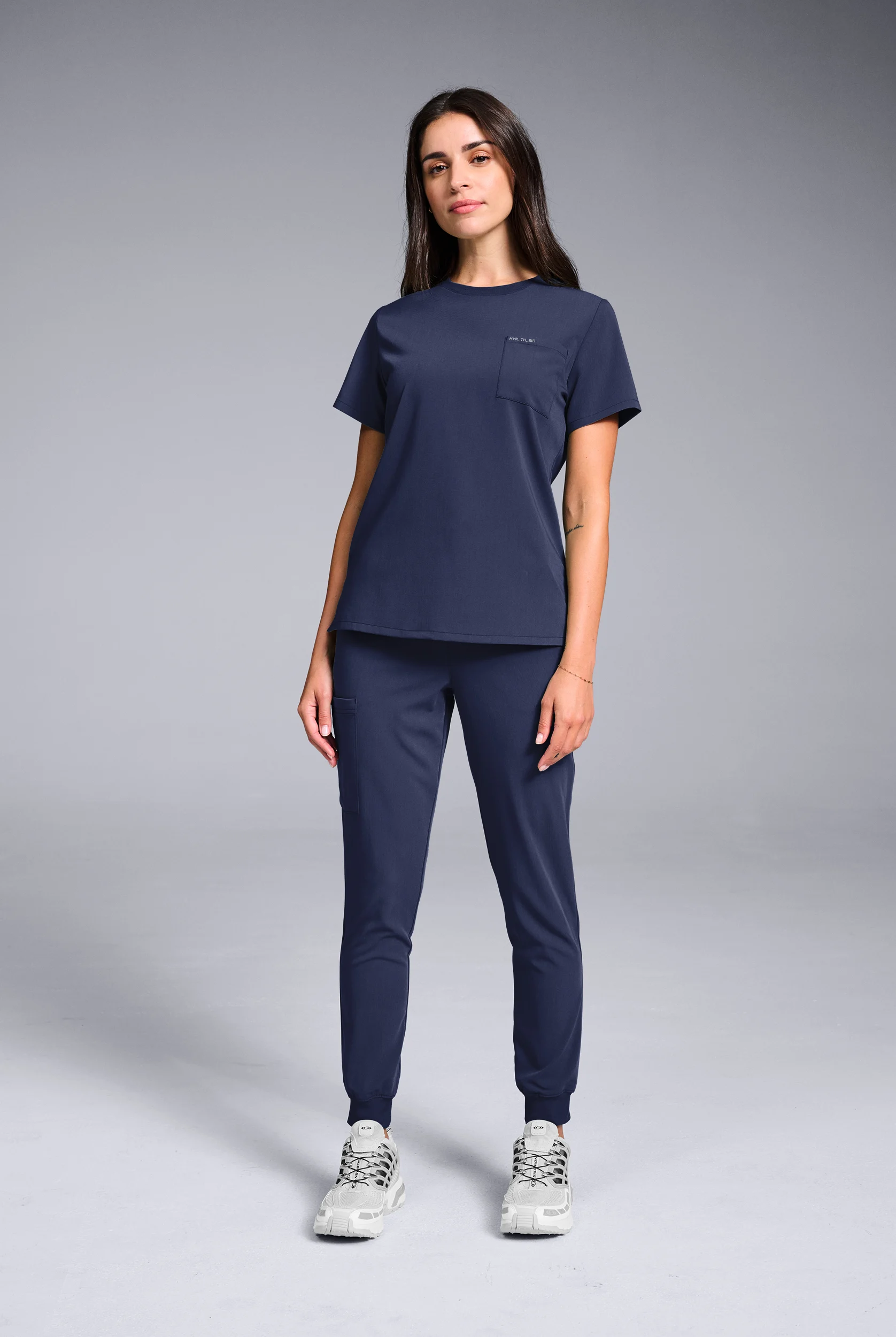 Hypothesis Women's Base Crew-Neck Tuck-In Scrub Top