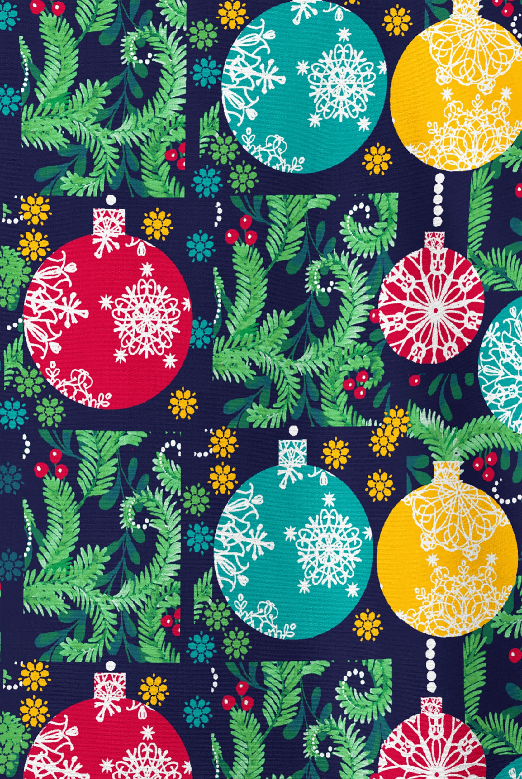 Butter-Soft Originals Baubles And Berries Navy Women's 3-Pocket Snap Front Print Scrub Jacket