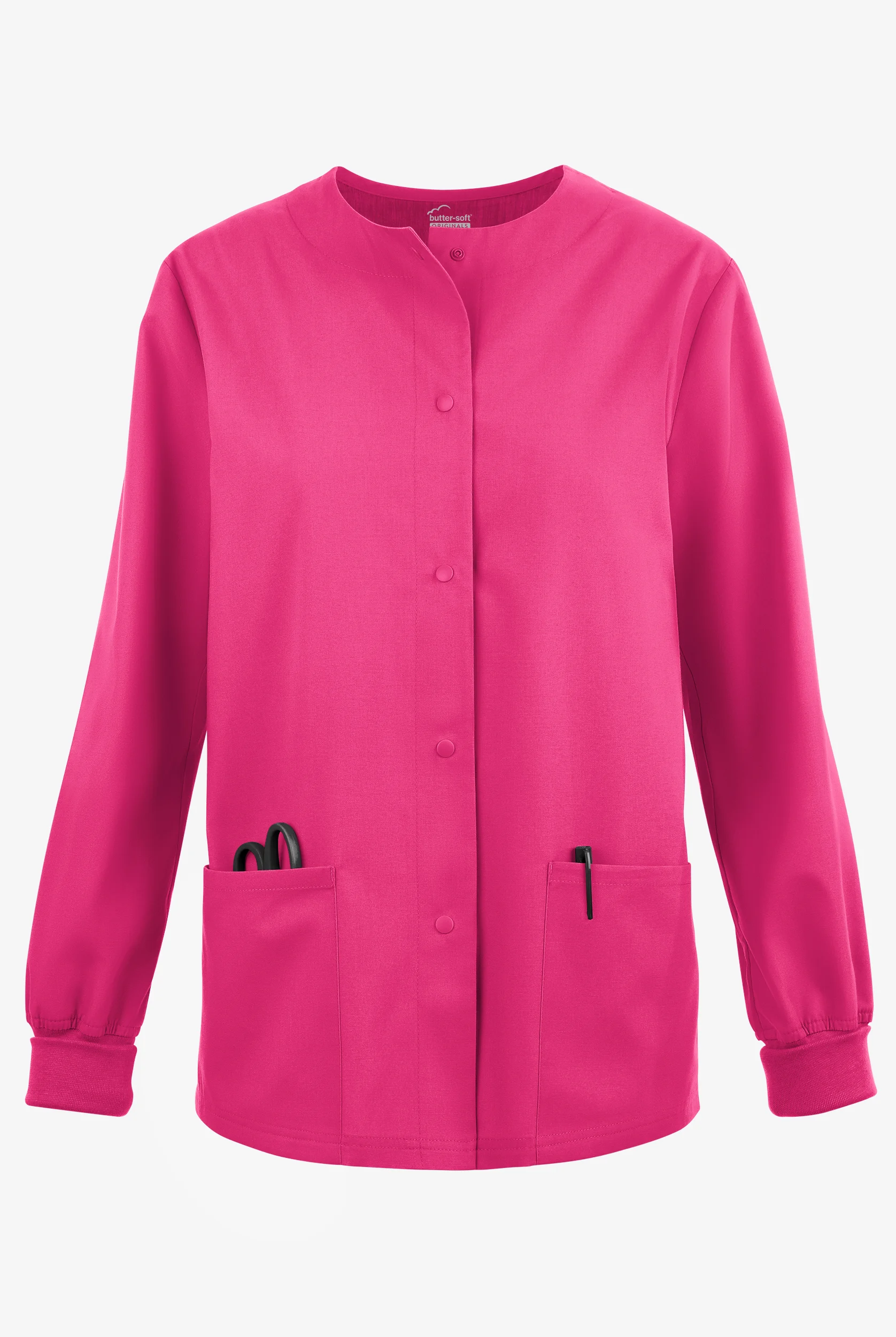 Butter-Soft Originals Women's 3-Pocket Warm-up Scrub Jacket