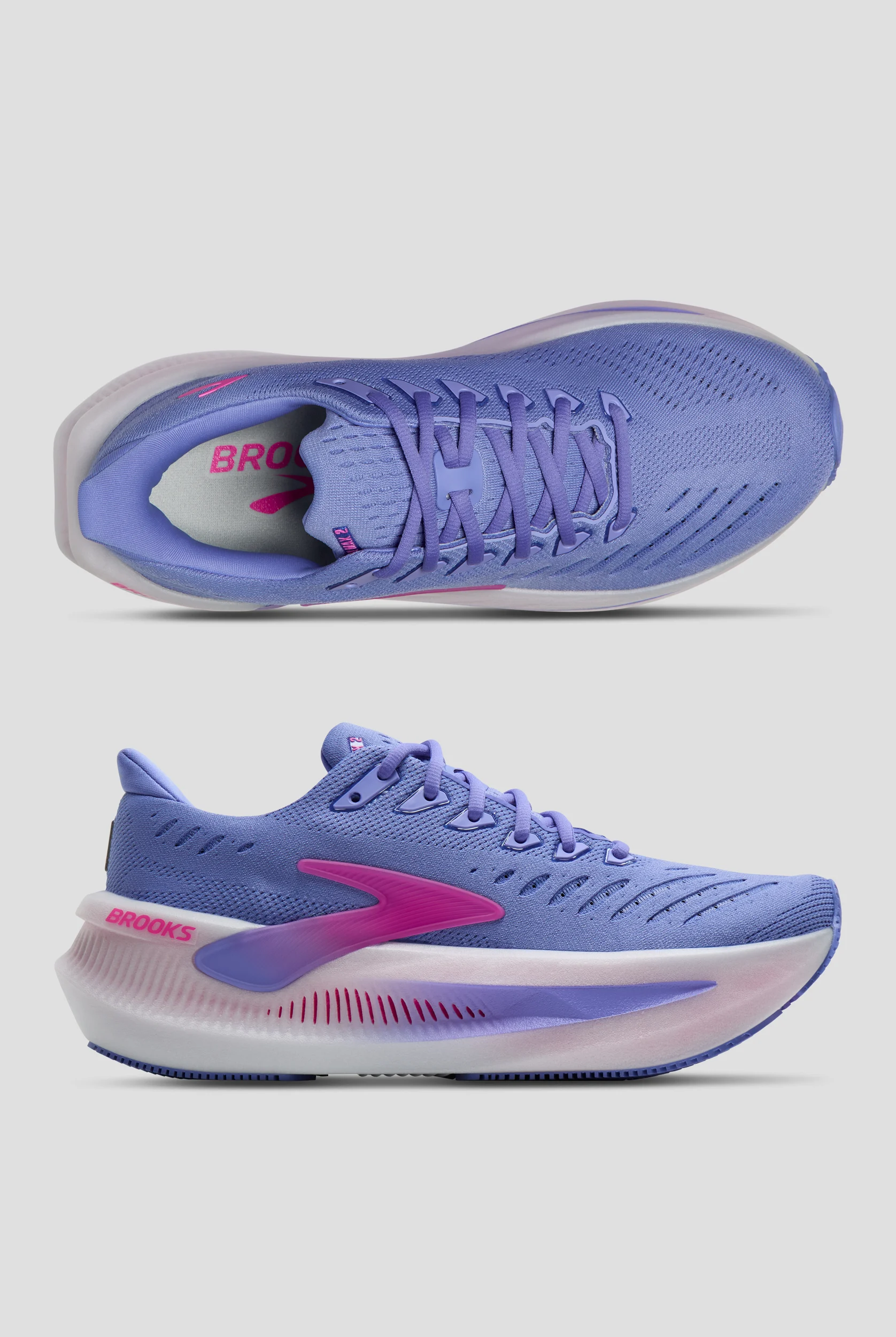 Zapatillas deportivas de enfermer&iacute;a Brooks Glycerin Max 2 Blazing Bell/Pink/White con cordones para mujer