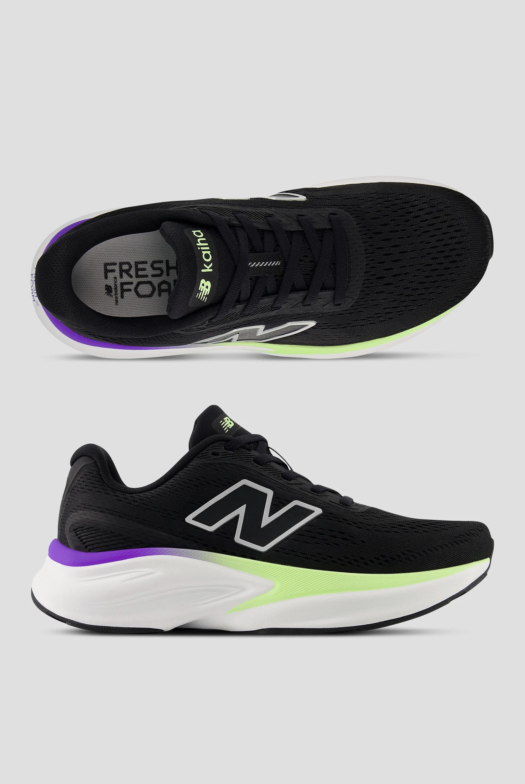 New Balance Women's FRESH FOAM X Kaiha Road Black / Light Silver Metallic Athletic Lace Up Shoes