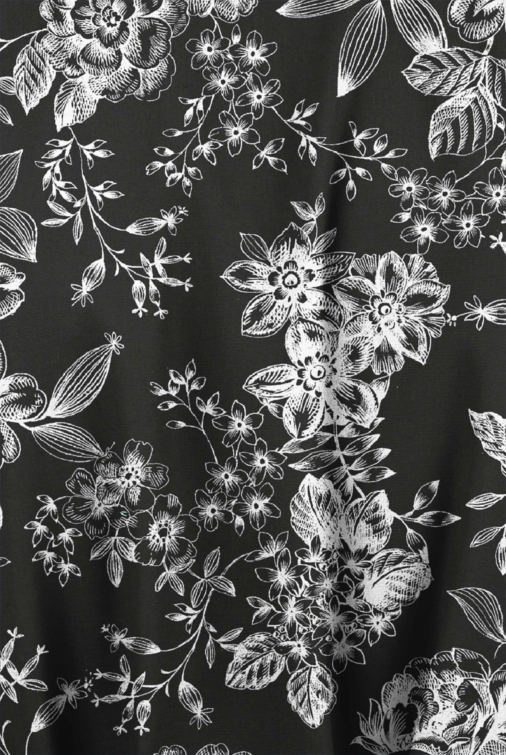 Butter-Soft Originals Etched Roses Women's 3-Pocket Mock Wrap with Ties Print Scrub Top