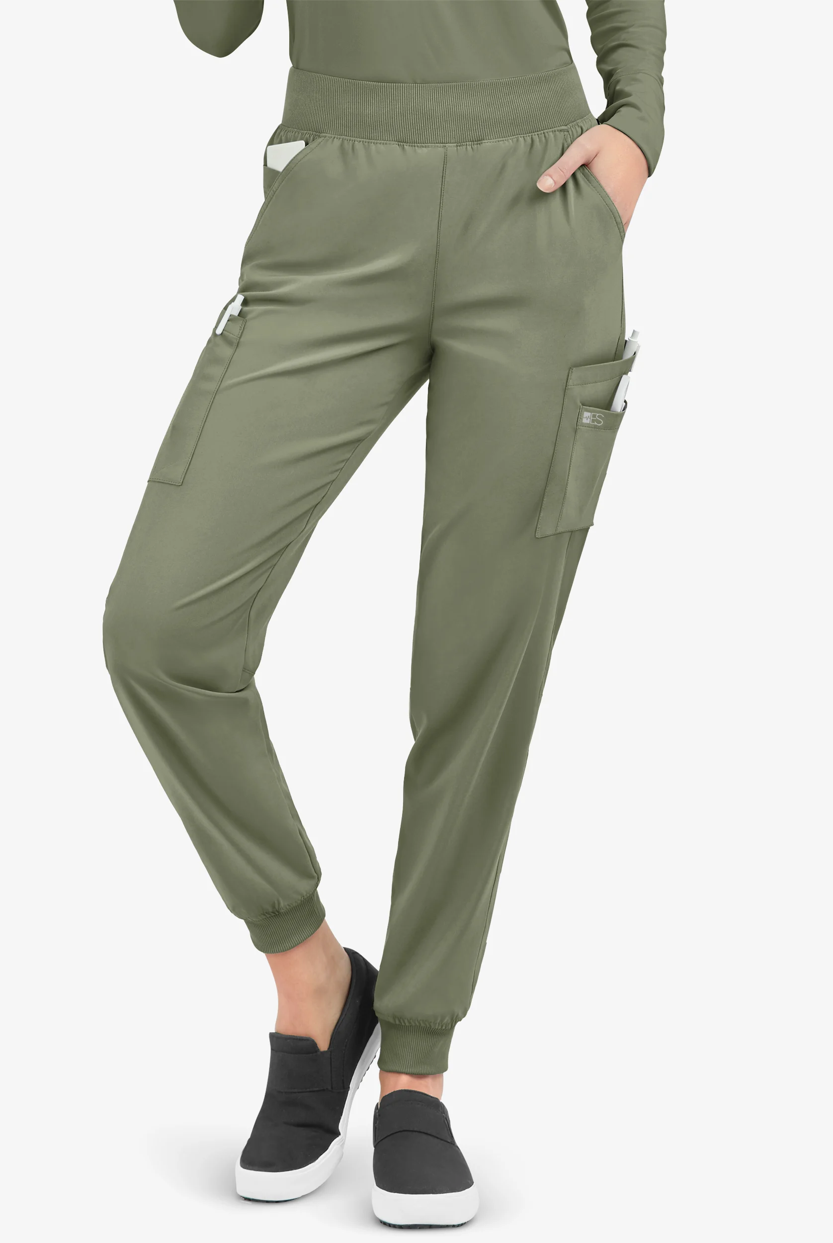 Easy STRETCH Mila Women's 7-Pocket Jogger Scrub Pants - Tall