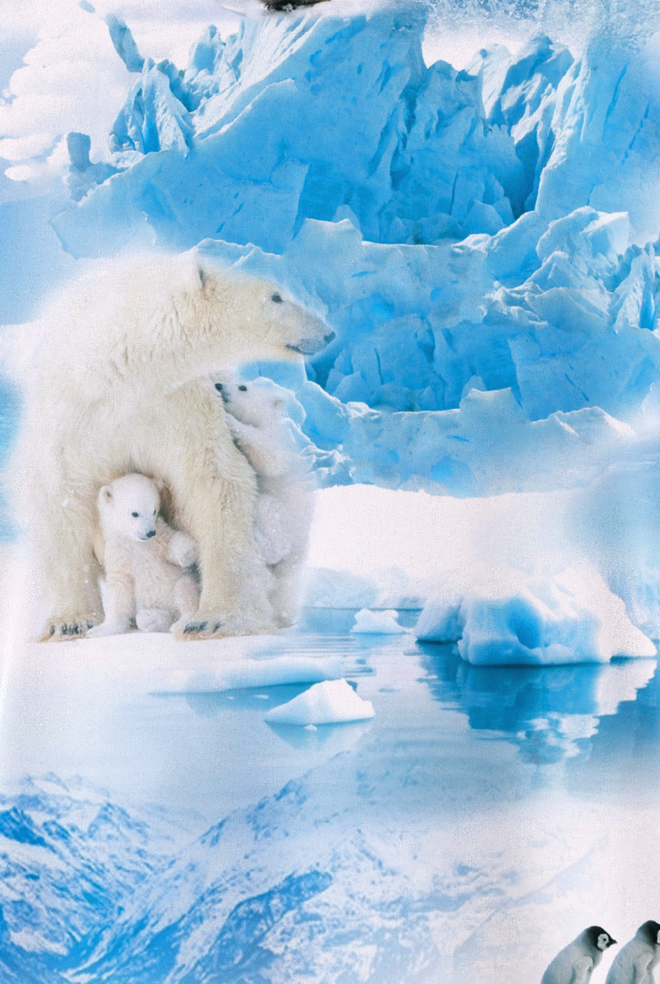 Easy STRETCH Glacier Bay Royal Women's  2- Pocket V-Neck Print Scrub Top