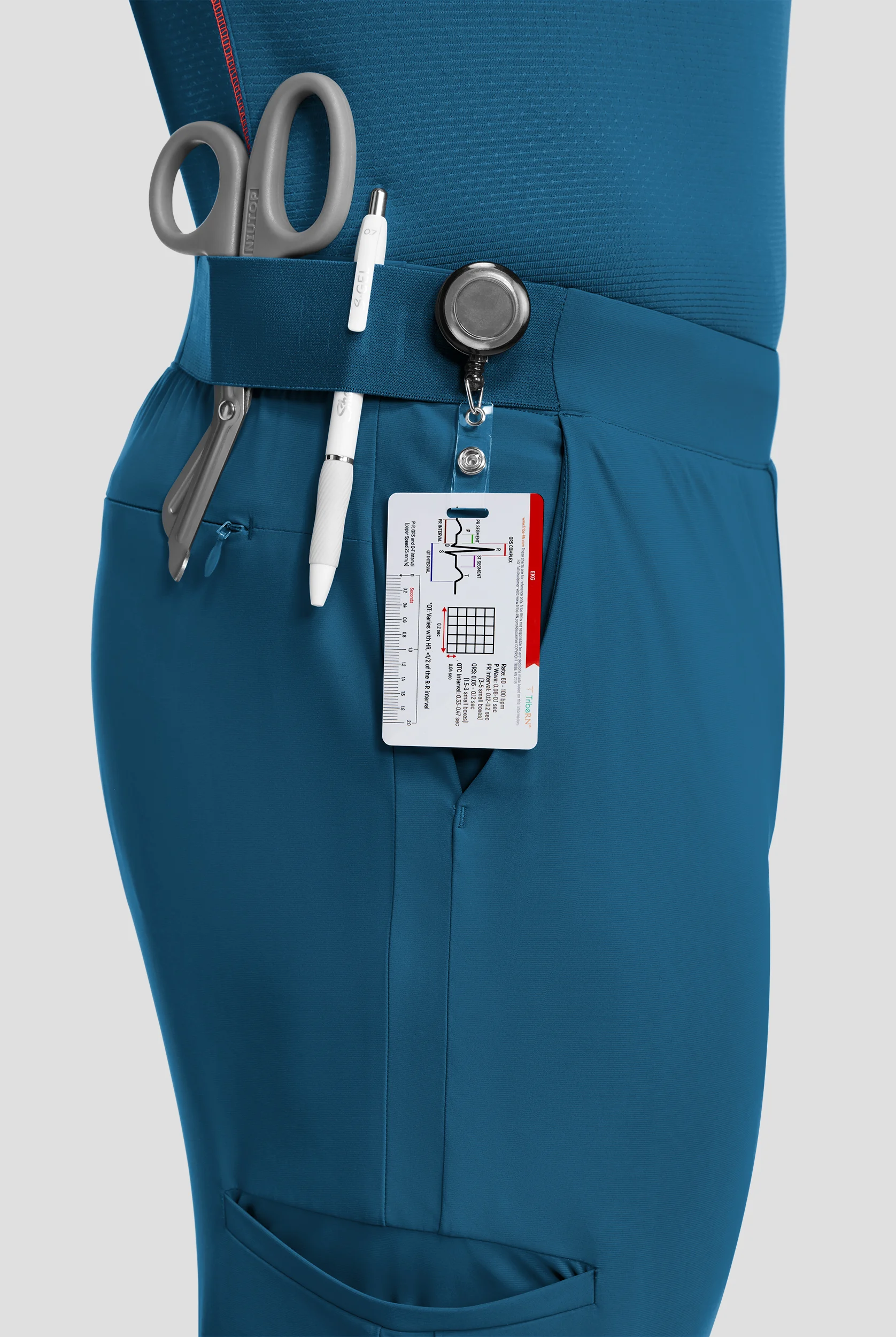 Infinity Pursuit Men's 5-Pocket STRETCH Internal Drawstring Cargo Jogger Scrub Pants