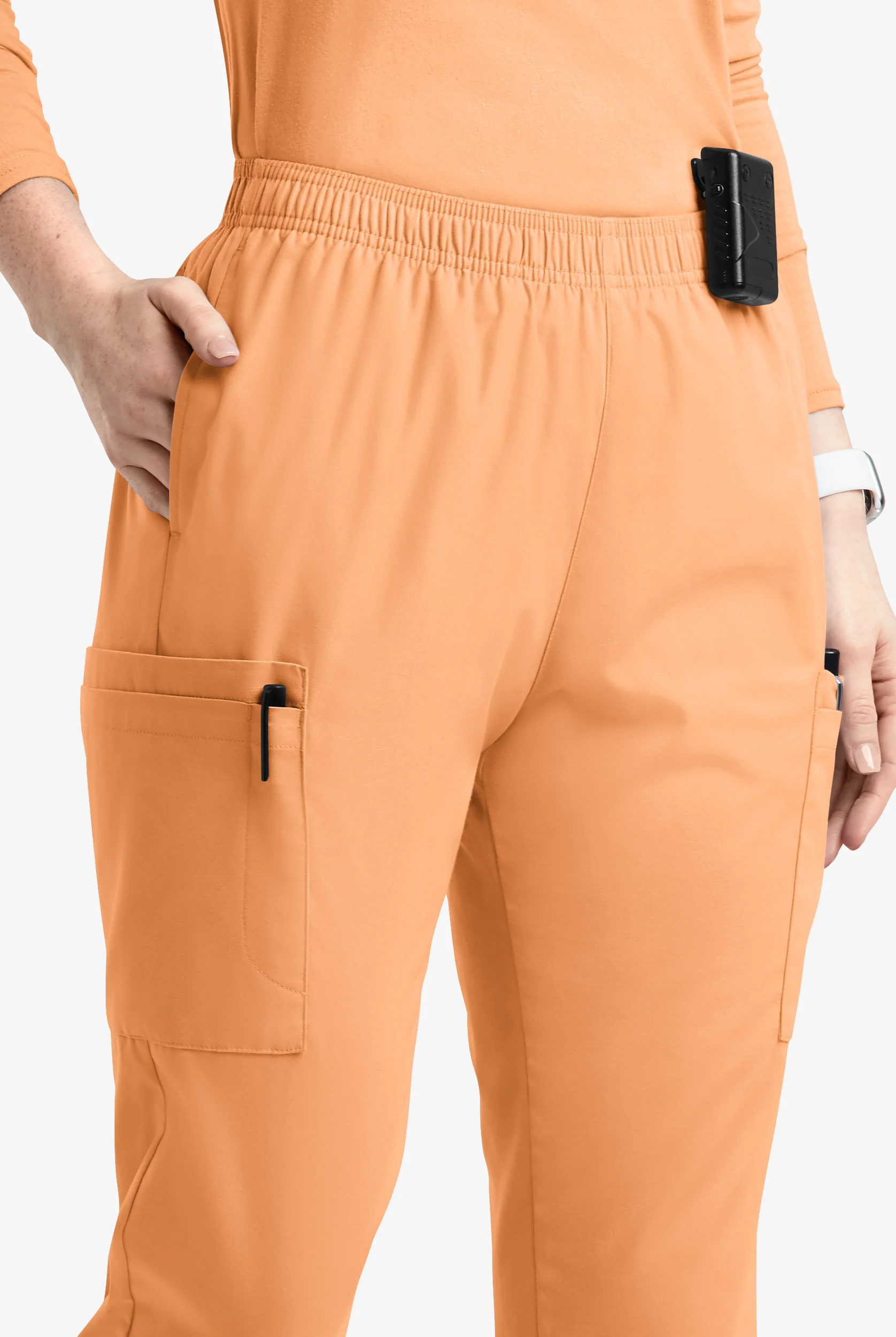 Butter-Soft Originals Women's 7-Pocket Tapered Jogger Cargo Scrub Pants