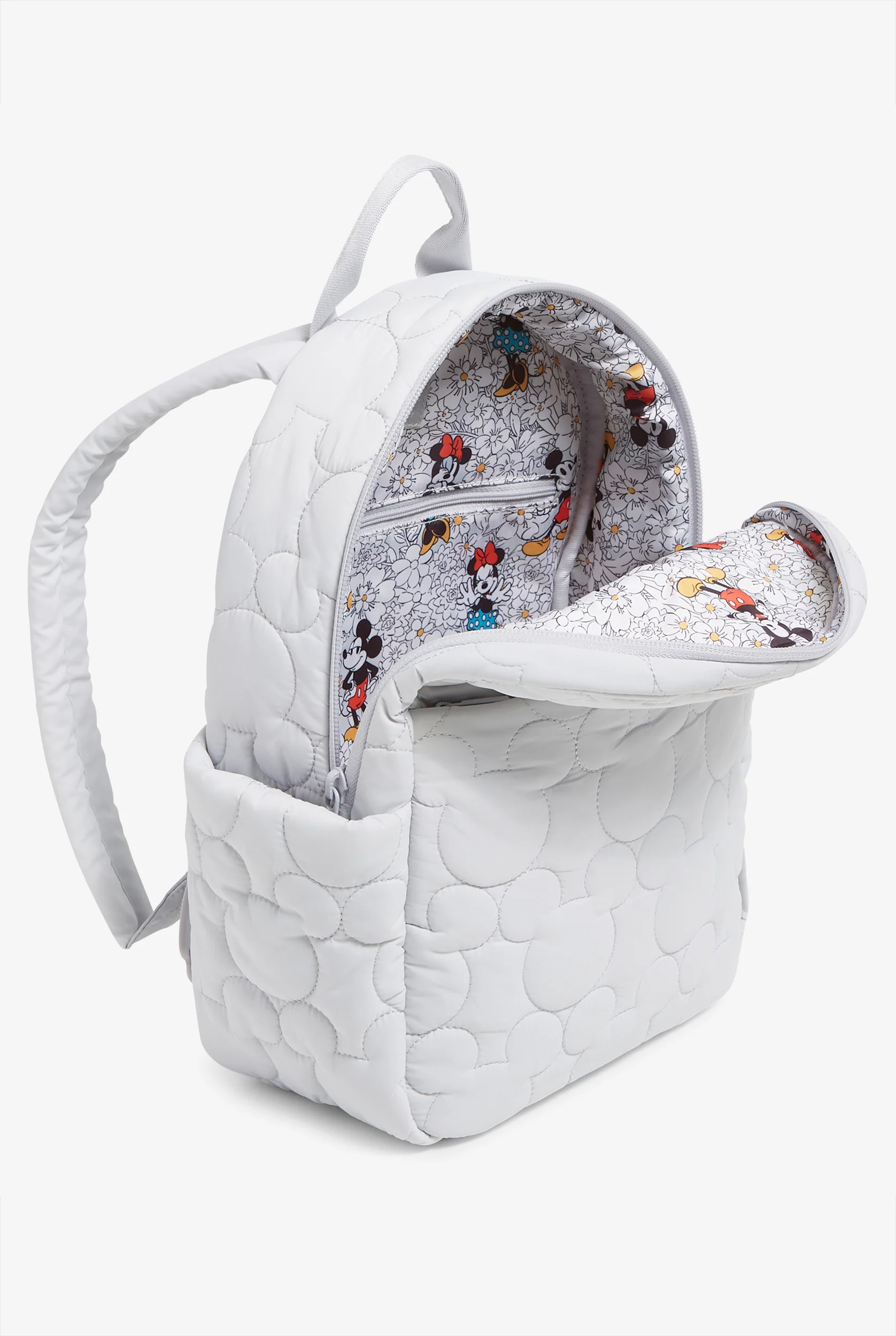 Mochila pequeña acolchada Vera Bradley Disney's Mickey Featherweight Lunar Gray