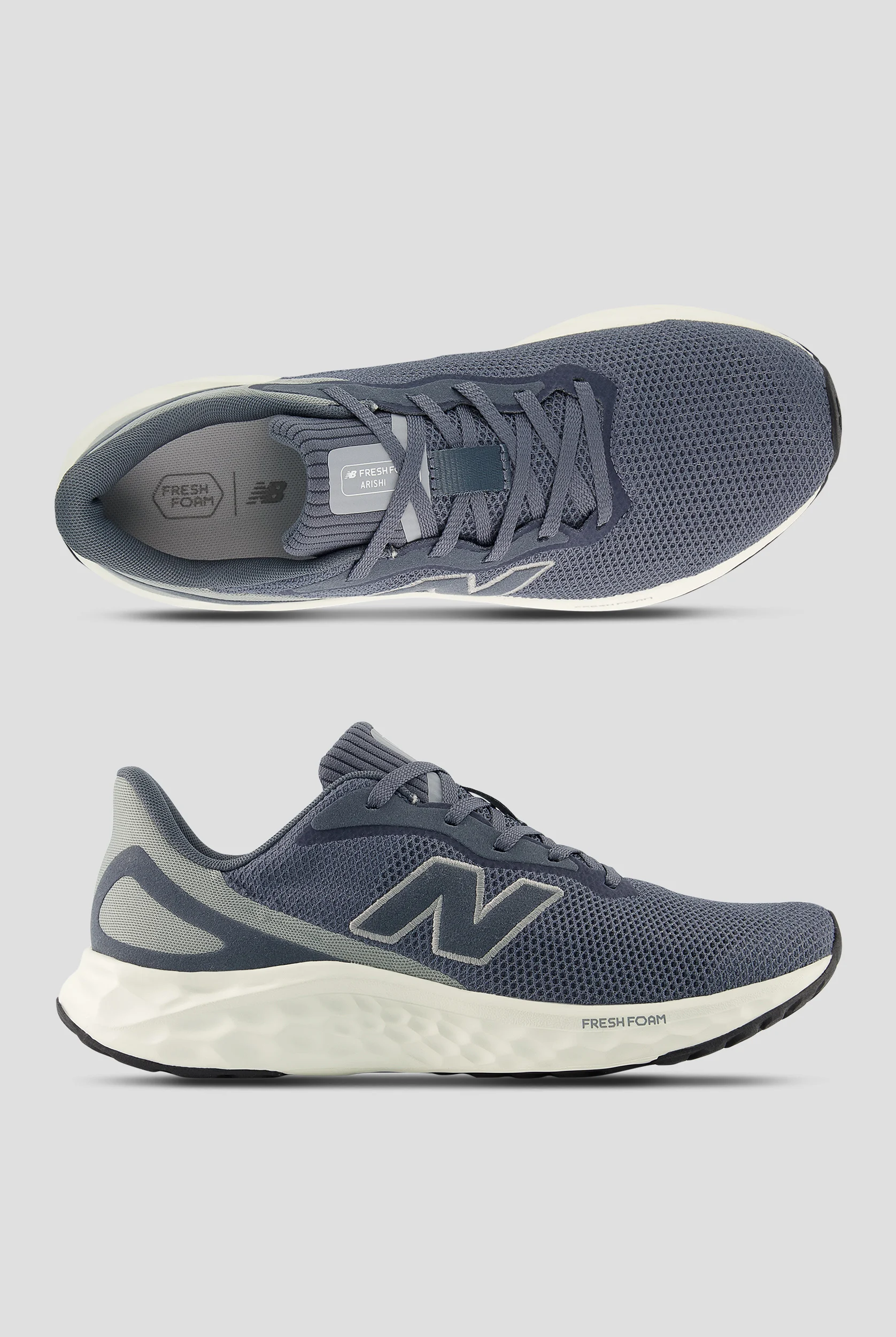 New Balance Men's Fresh Foam Arishi v4 Graphite / Slate Grey Athletic Lace Up Shoes
