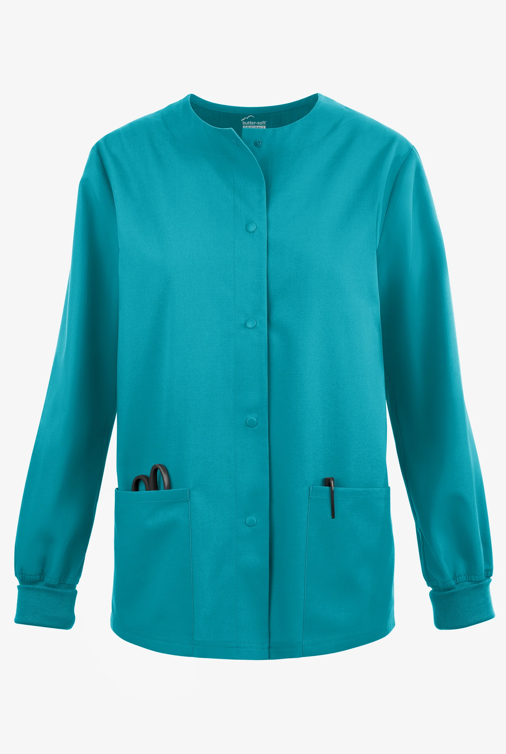 Butter-Soft Originals Women's 3-Pocket Warm-up Scrub Jacket