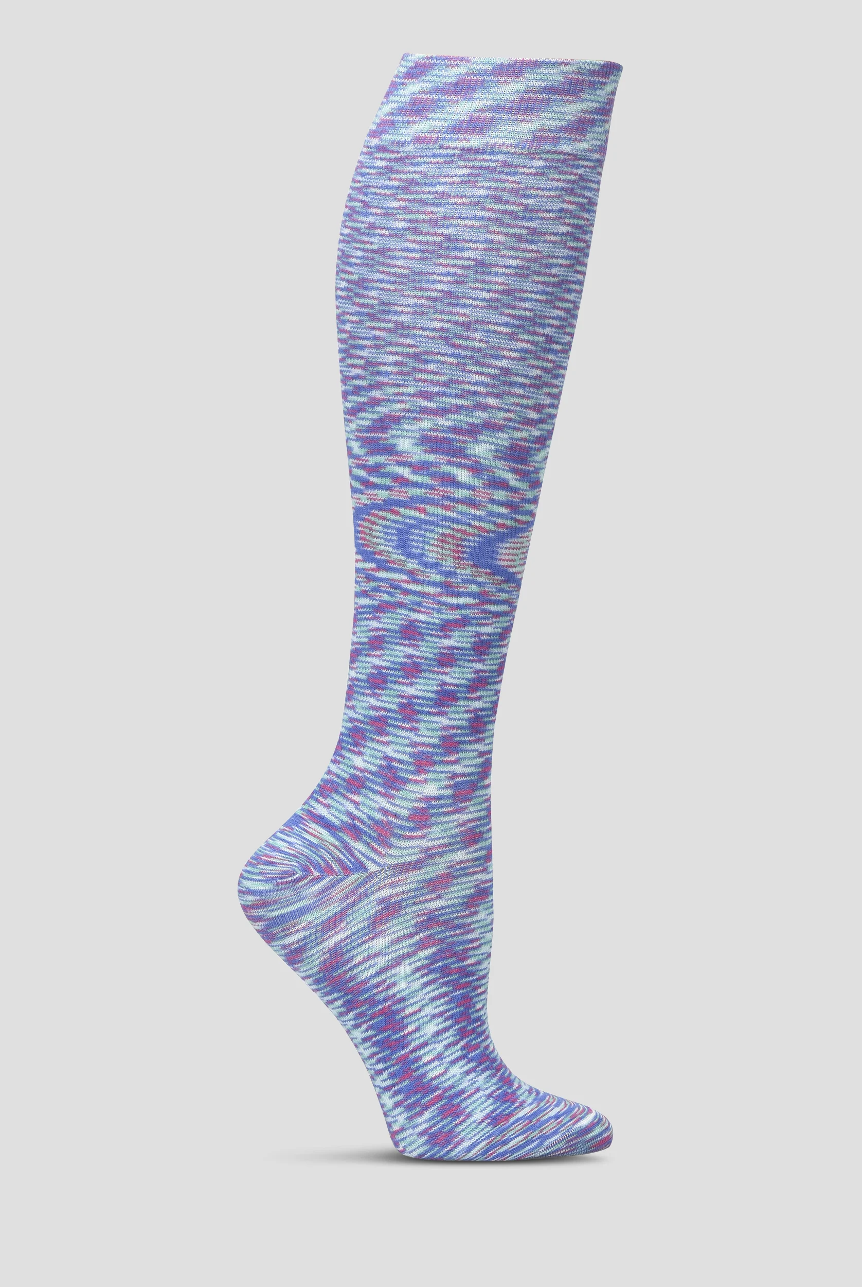 Nurse Mates Space Dye Aqua Breeze Women's 12-14 mmHg Light Compression Socks