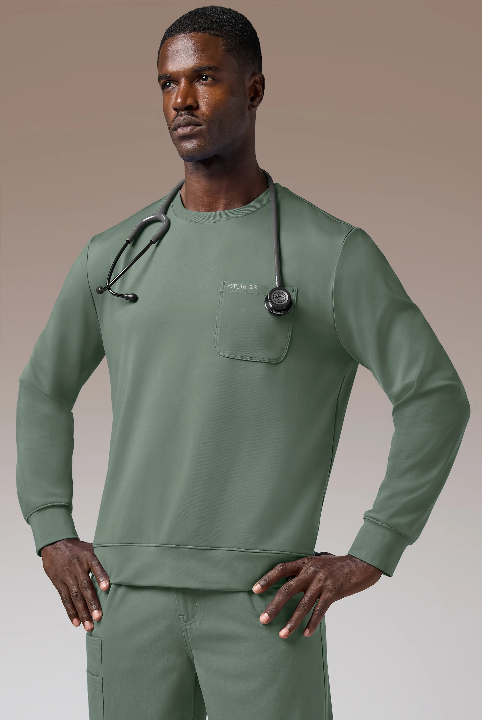 Hypothesis Omni Base Men's Knit Crew Neck Scrub Pullover