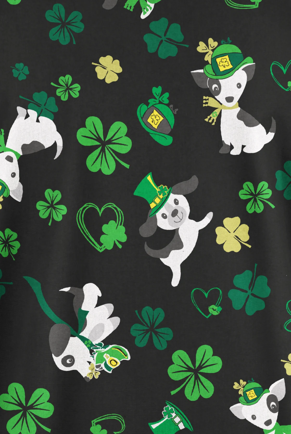 Butter-Soft Originals Lucky Puppies Women's 2- Pocket V-Neck Print Scrub Top