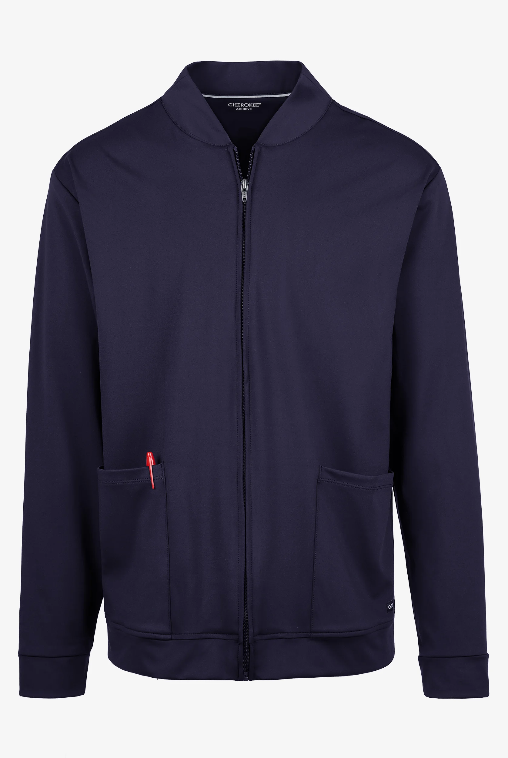 Cherokee Achieve Men's 2-Pocket STRETCH Zip Front Scrub Jacket