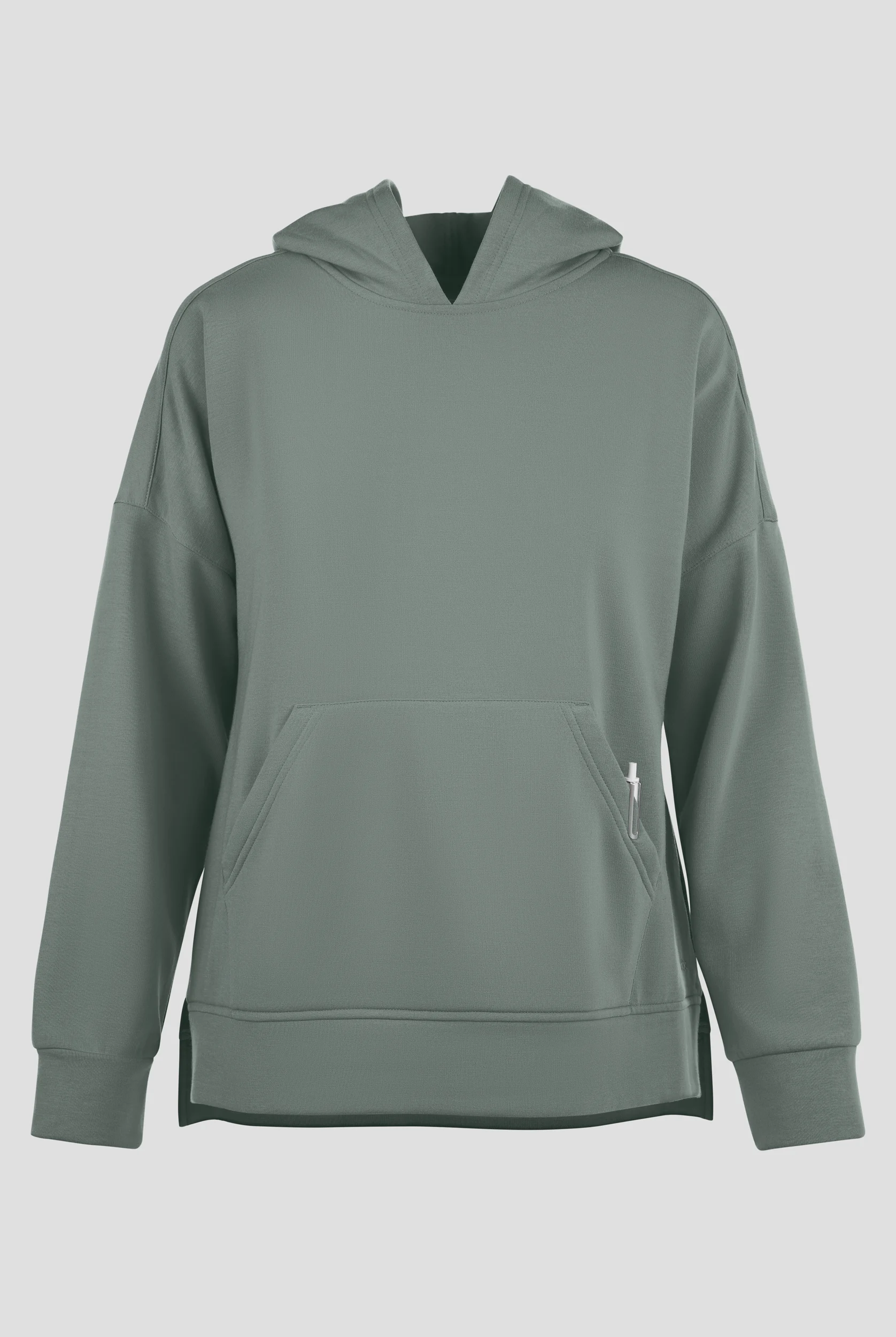 Wink Unwind Women's 1-Pocket STRETCH Fleece Hoodie Scrub Jacket