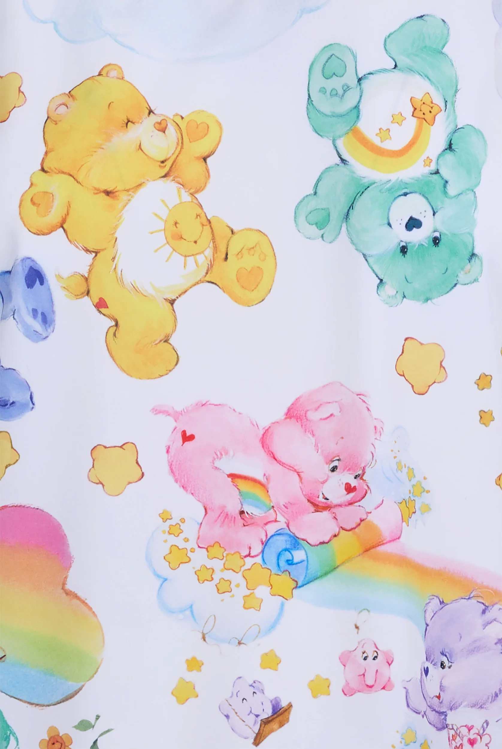 Blusa médica estampada Care Bears by Funscrubs STRETCH con cuello en V y 2 bolsillos para mujer