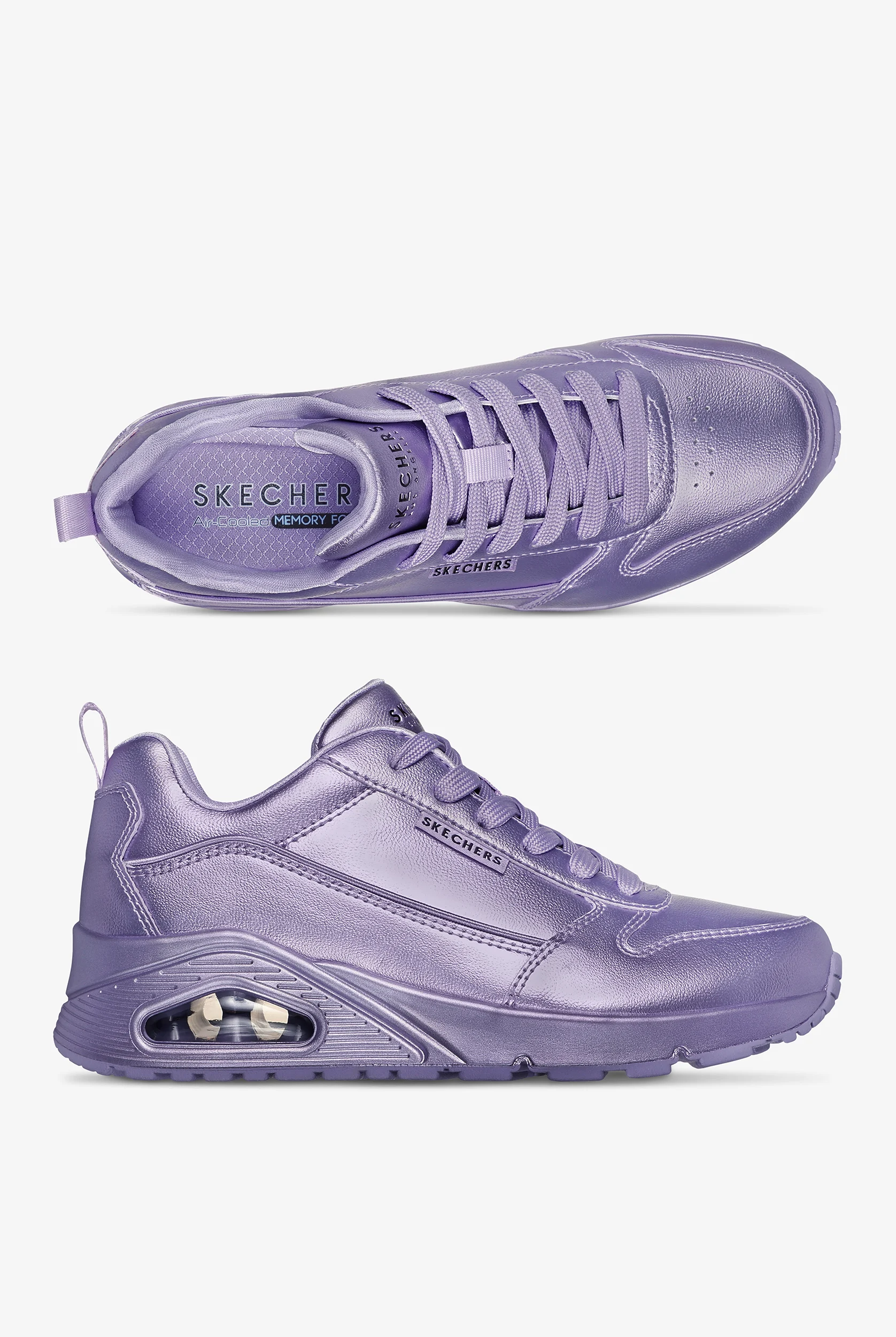 Skechers Street UNO - GALACTIC GAL Metallic Athletic Lace Up Nursing Shoes