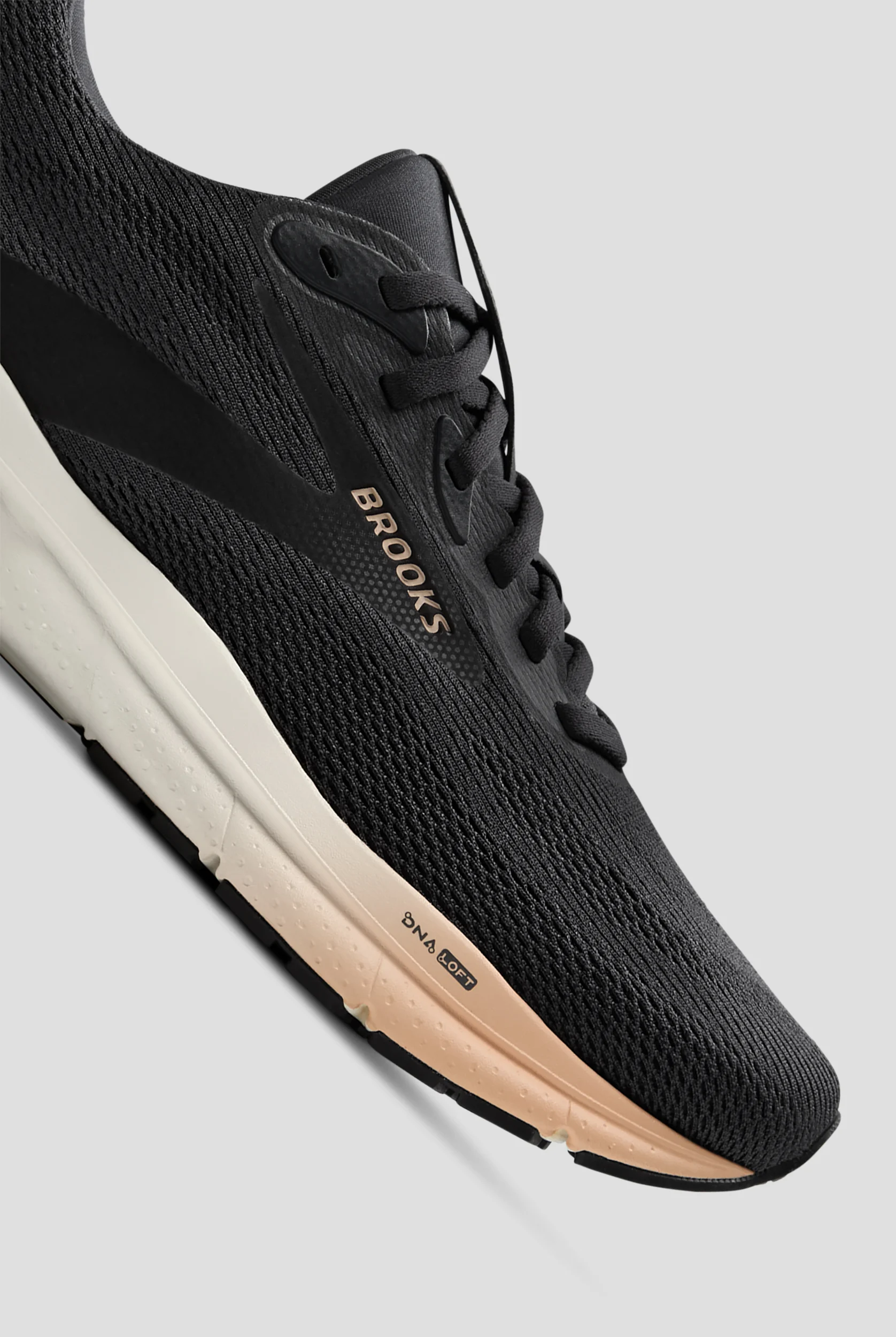 Brooks Women's Trace 4 Ebony/Black/Almond Athletic Lace Up Shoes