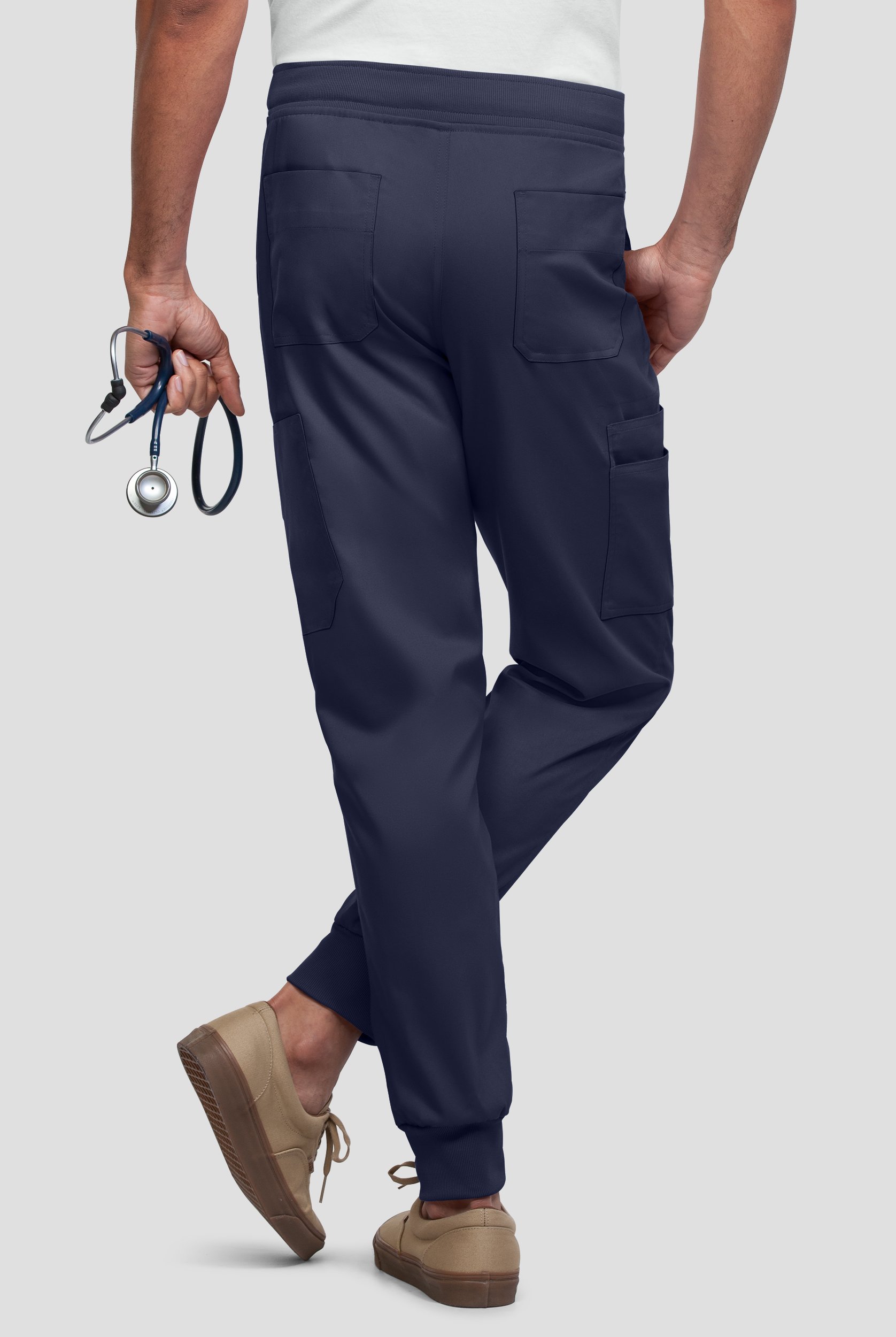 Pantalón médico Strictly Scrubs Active STRETCH estilo jogger con cintura de punto tejido para hombre