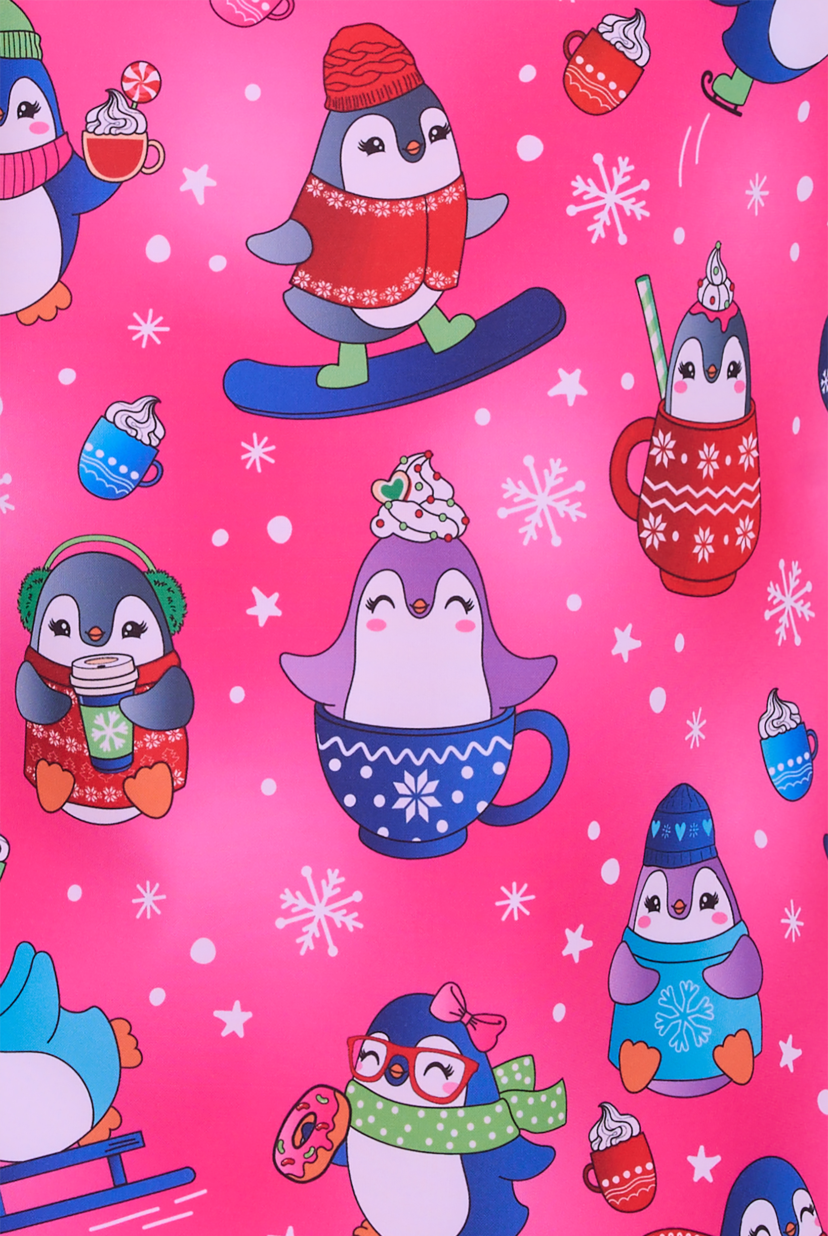 Blusa médica estampada Zavate Ava Therese Penguin Palooza STRETCH con cuello en V y 2 bolsillos para mujer